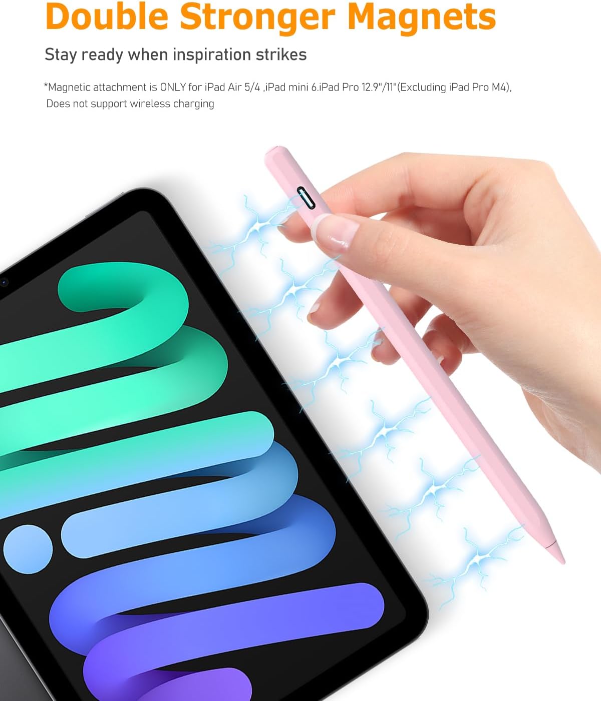 LÁPIZ TÁCTIL MYSTILUCK PARA IPAD PRO AIR MINI 2018-2026 COLOR ROSA - 4