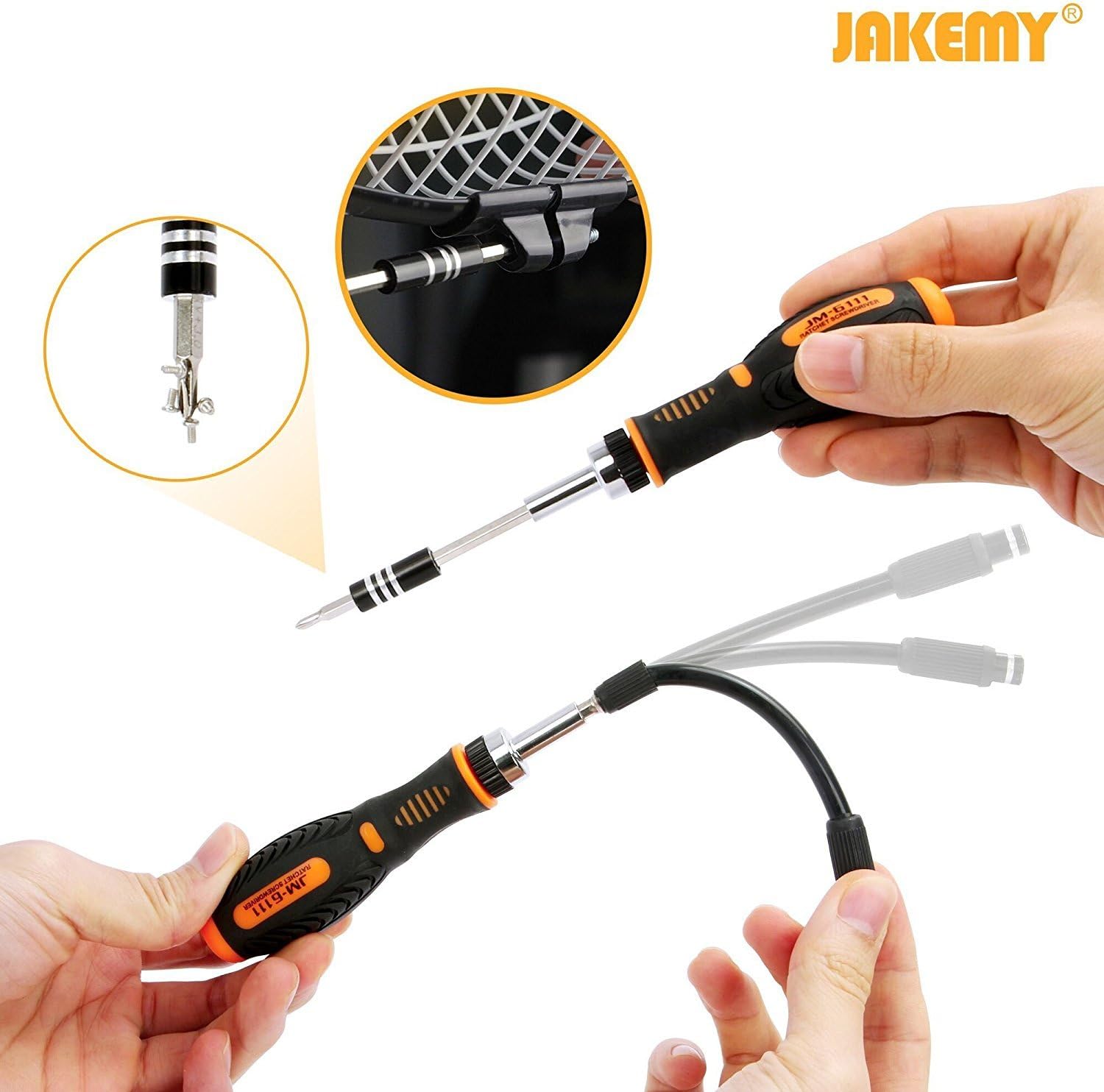SET DE DESTORNILLADORES DE PRECISIÓN JAKEMY JM6111 69 EN 1 CON TRINQUETE Y PUNTAS MAGNÉTICAS - 4
