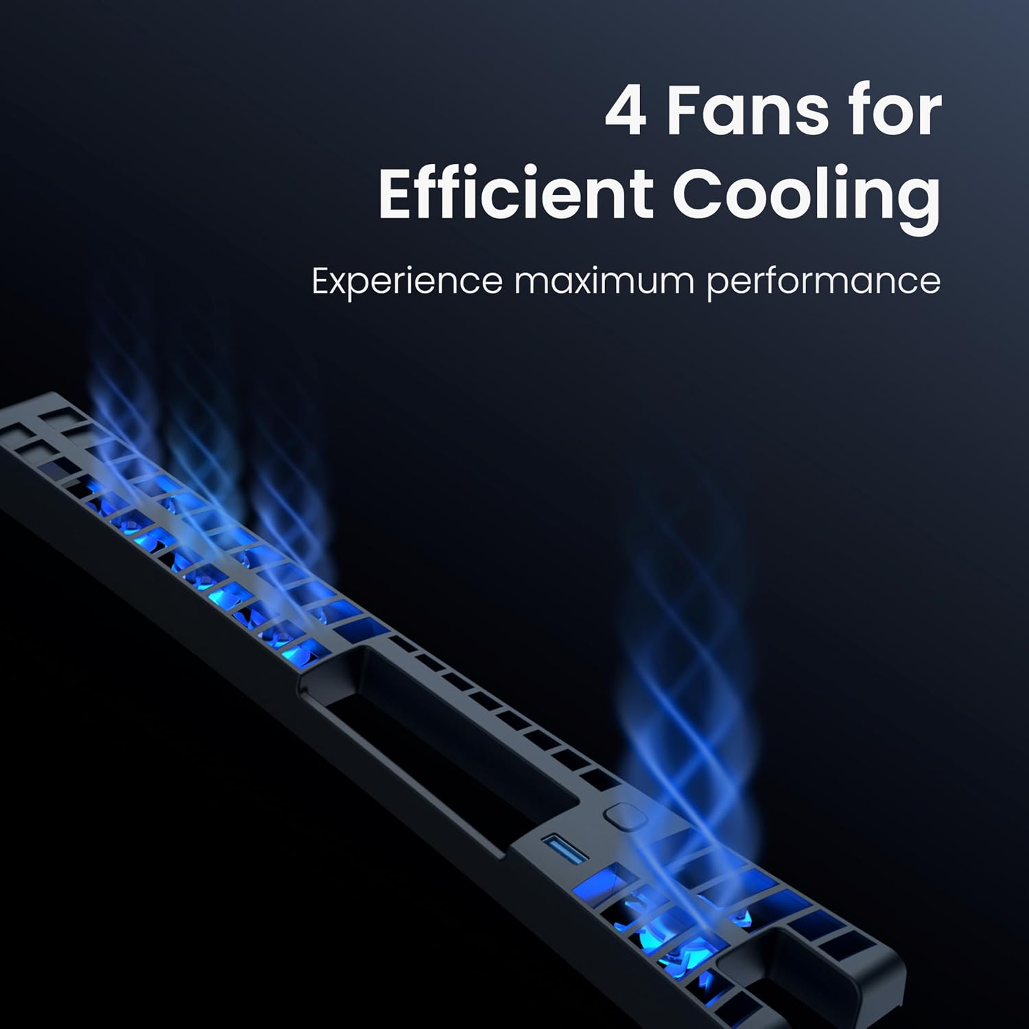 VENTILADOR DE ENFRIAMIENTO KIWIHOME PARA PS5 SLIM 4 VENTILADORES CON VELOCIDAD AUTOMÁTICA USB 3.0 - 4