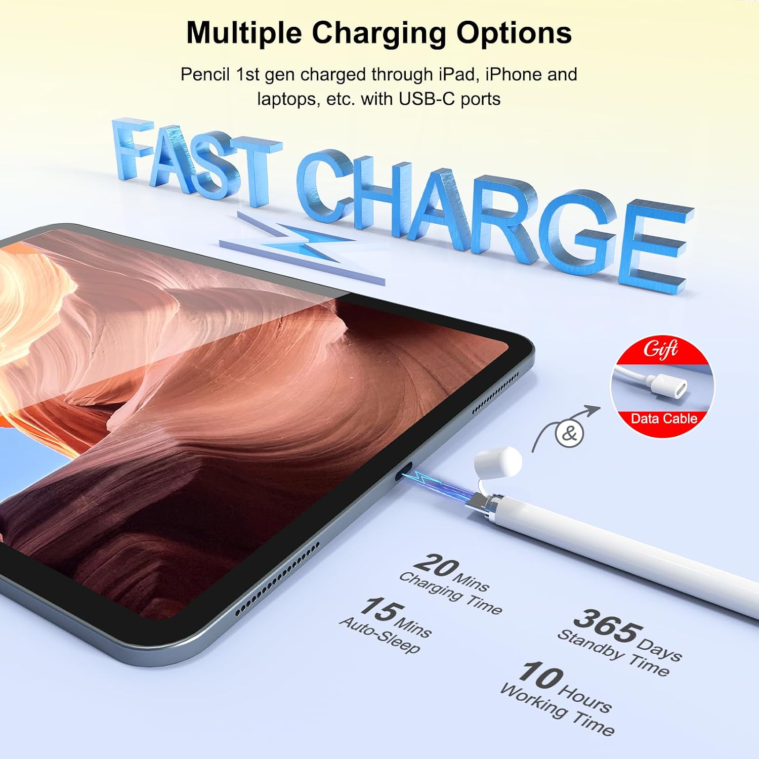 LÁPIZ PARA IPAD HATOKU 1RA GENERACIÓN CARGA RÁPIDA USB-C - 3