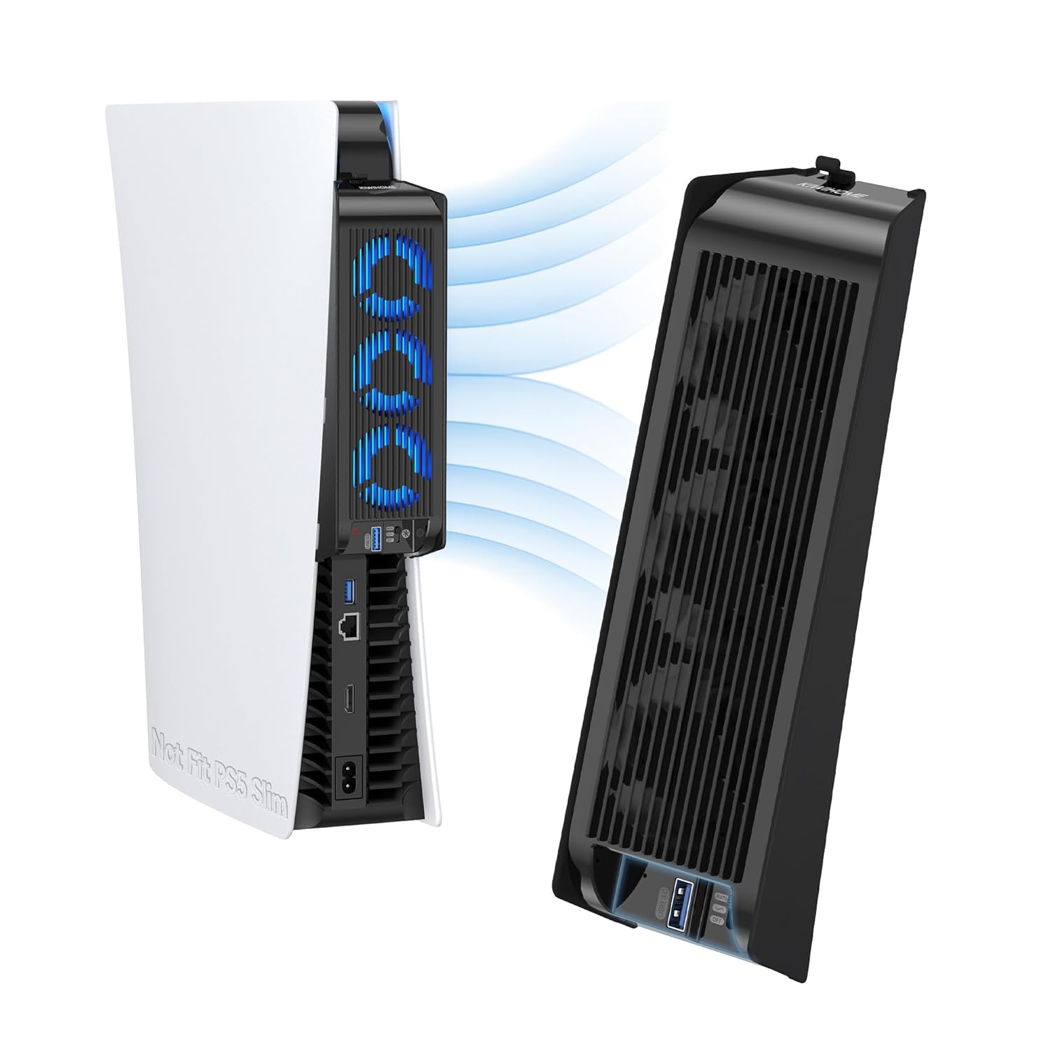 VENTILADOR DE ENFRIAMIENTO PARA PS5 KIWIHOME 2020 USB 3.0 NEGRO - 1