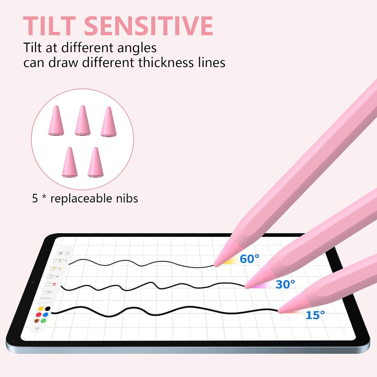 LÁPIZ STYLUS COO PARA IPAD PRO AIR MINI 2018-2024 ROSA - 2