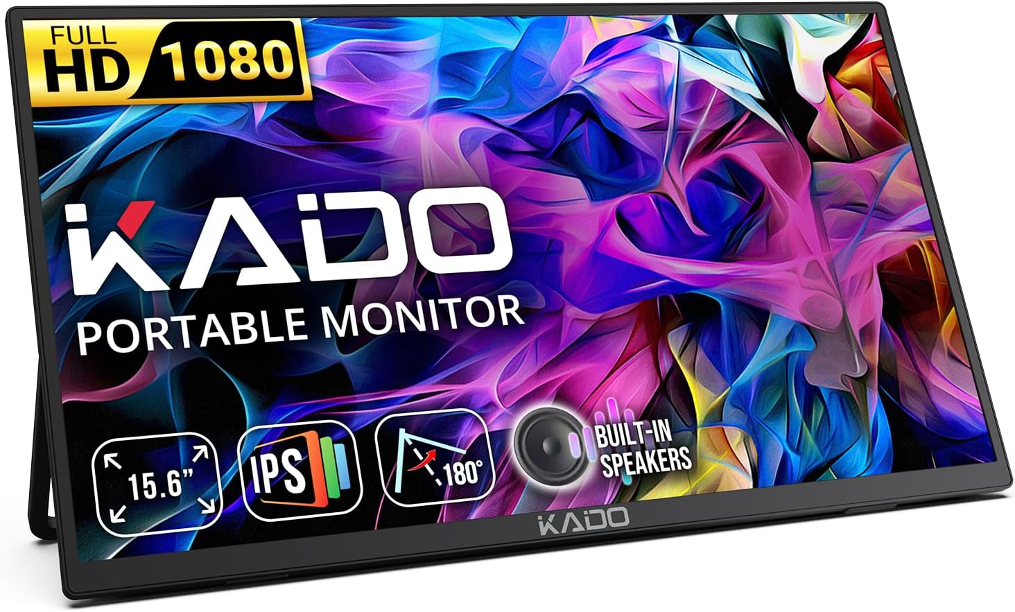 MONITOR PORTÁTIL KADO K16 15.6 PULGADAS FULL HD 75HZ USB-C MINI-HDMI IPS - 1