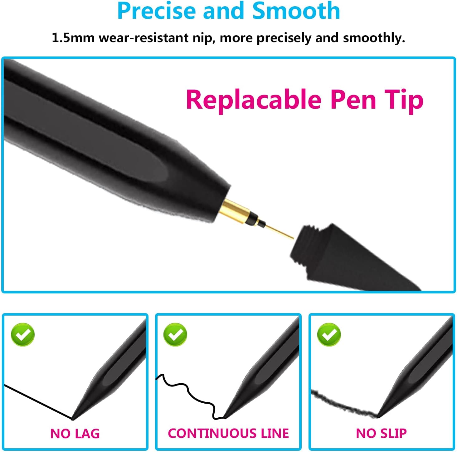 LÁPIZ STYLUS TRESOBA PARA IPAD 6ª-11ª GENERACIÓN NEGRO - 4