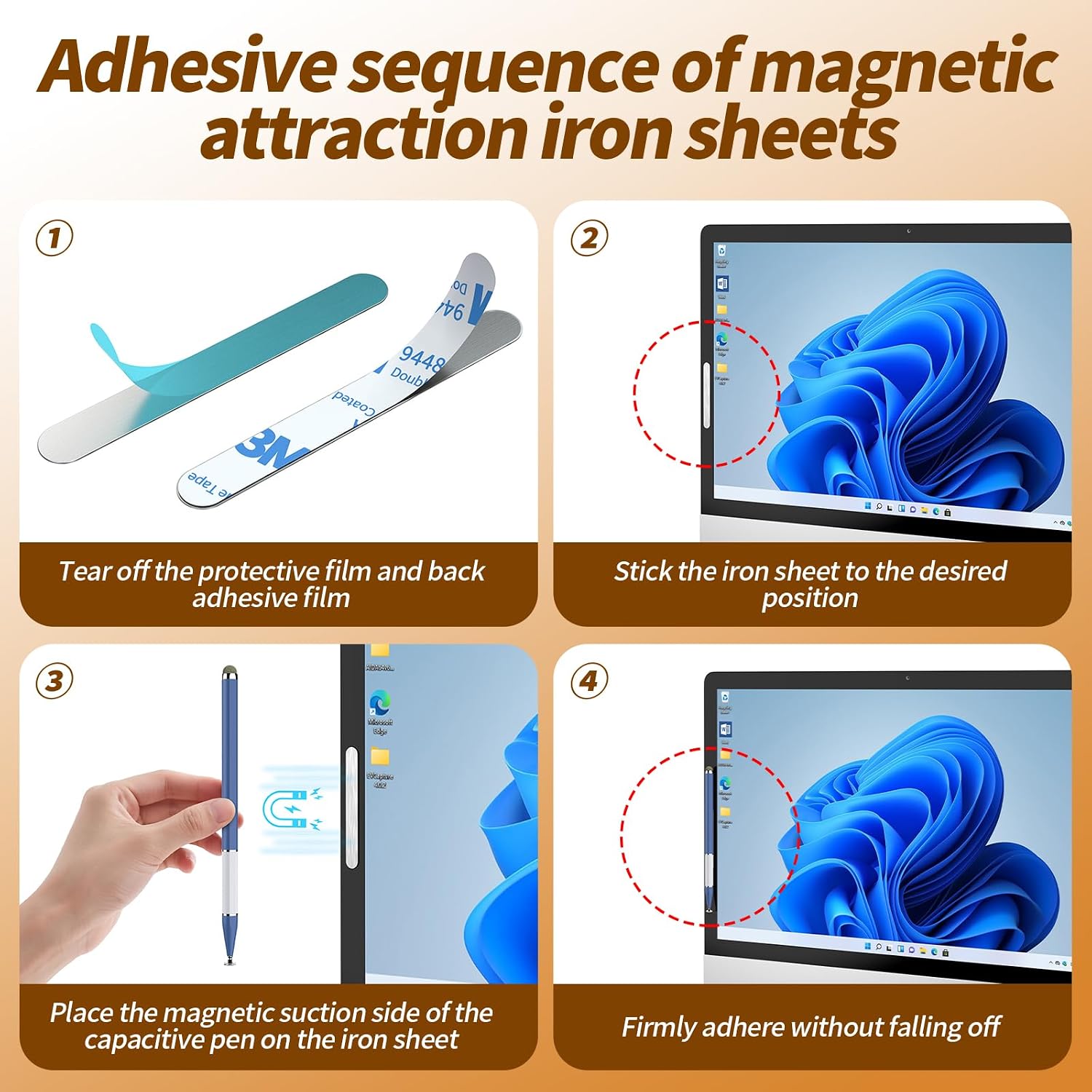 LÁPIZ TÁCTIL BOPOMOFO STYLUS PEN 3 UNIDADES 2 EN 1 MAGNÉTICO - 3