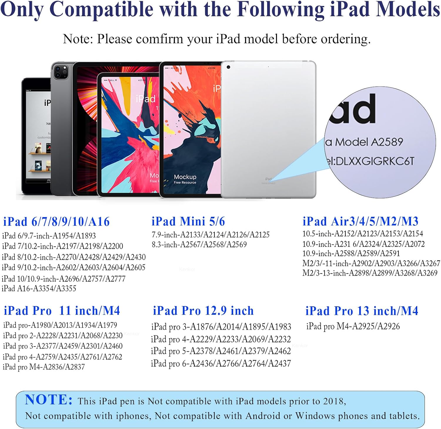 LÁPIZ STYLUS KENKOR PARA IPAD 2018-2026 MORADO - 2