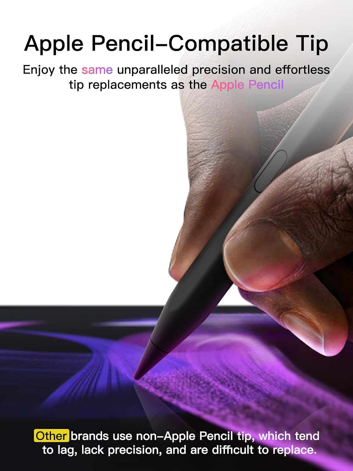 LÁPIZ STYLUS KEEPRO USB-C PARA IPAD 2018-2026 NEGRO - 2