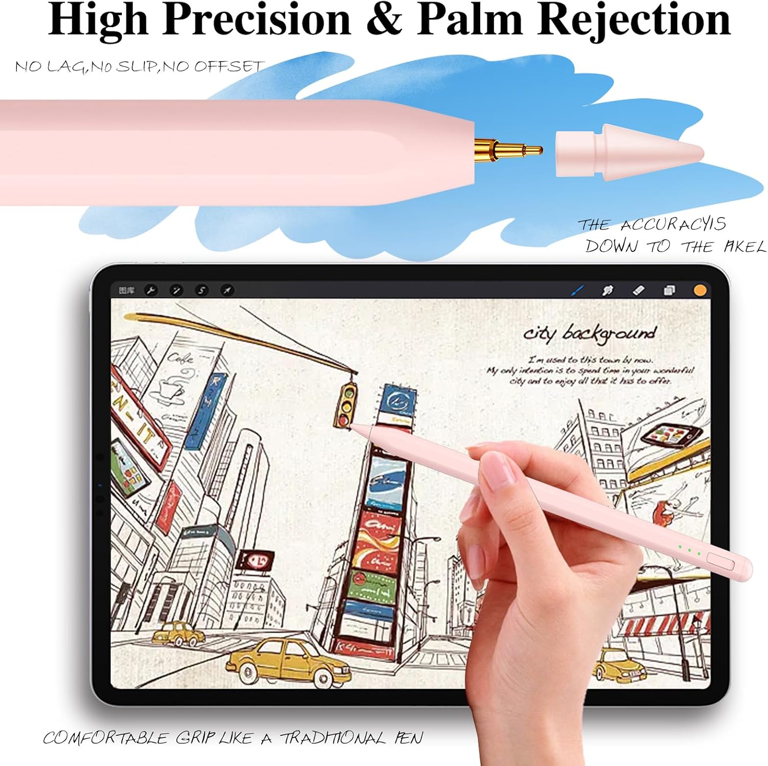 LÁPIZ STYLUS PARA IPAD JVKZAEN COMPATIBLE 2018-2025 CON CARGA RÁPIDA Y SOPORTE - 5