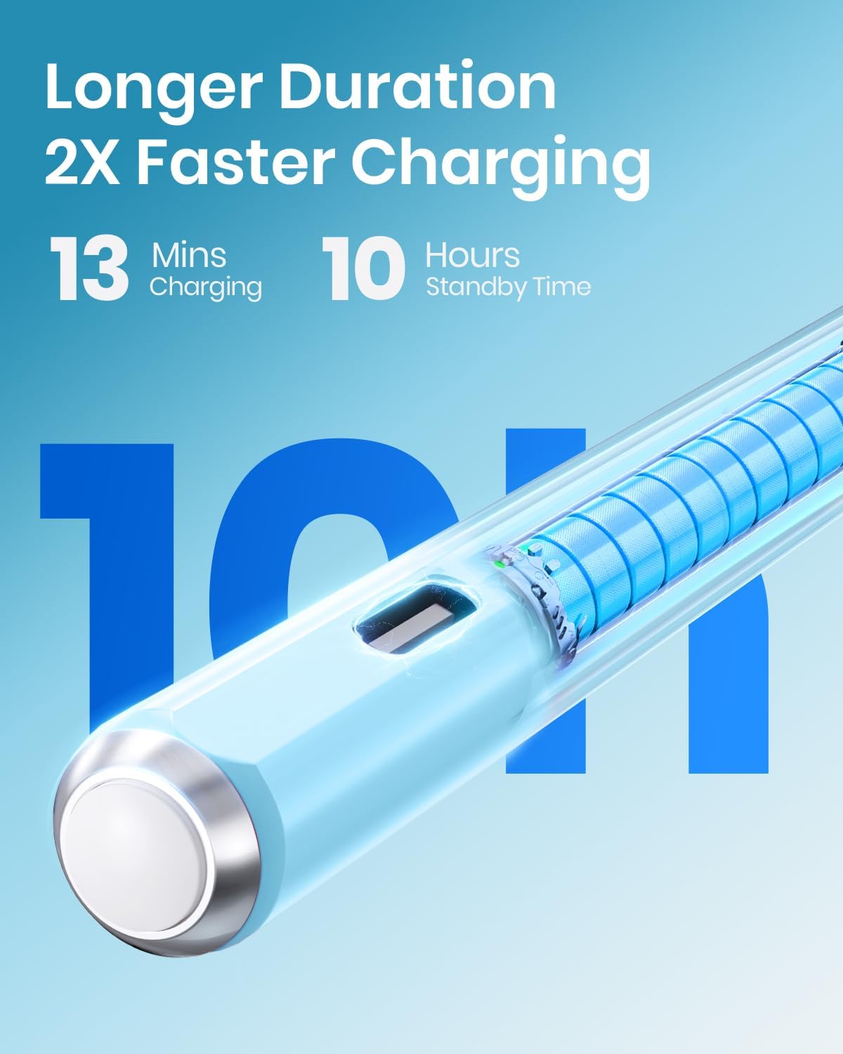 LÁPIZ STYLUS HASTRAITH PARA IPAD 2018-2026 CARGA RÁPIDA - 2