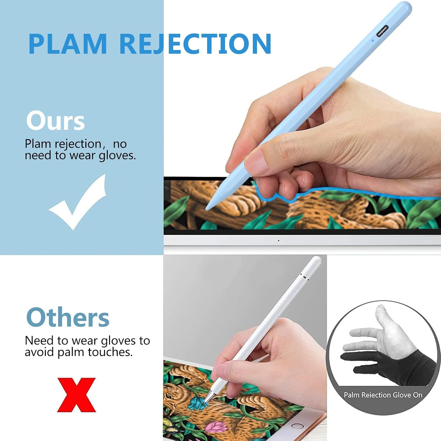 LÁPIZ STYLUS COO PARA IPAD PRO AIR MINI 2018-2024 AZUL CIELO - 4