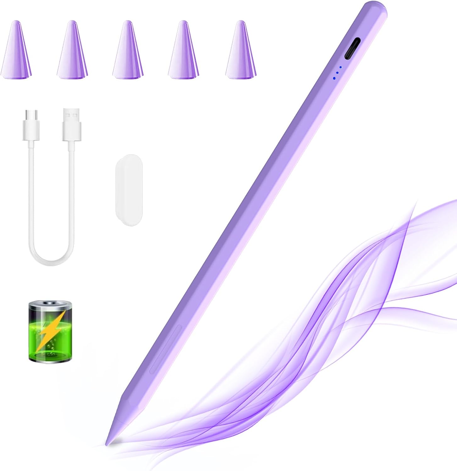 LÁPIZ STYLUS AIJUES PARA IPAD 6ª-11ª GENERACIÓN CARGA RÁPIDA Y RECHAZO DE PALMA - 1