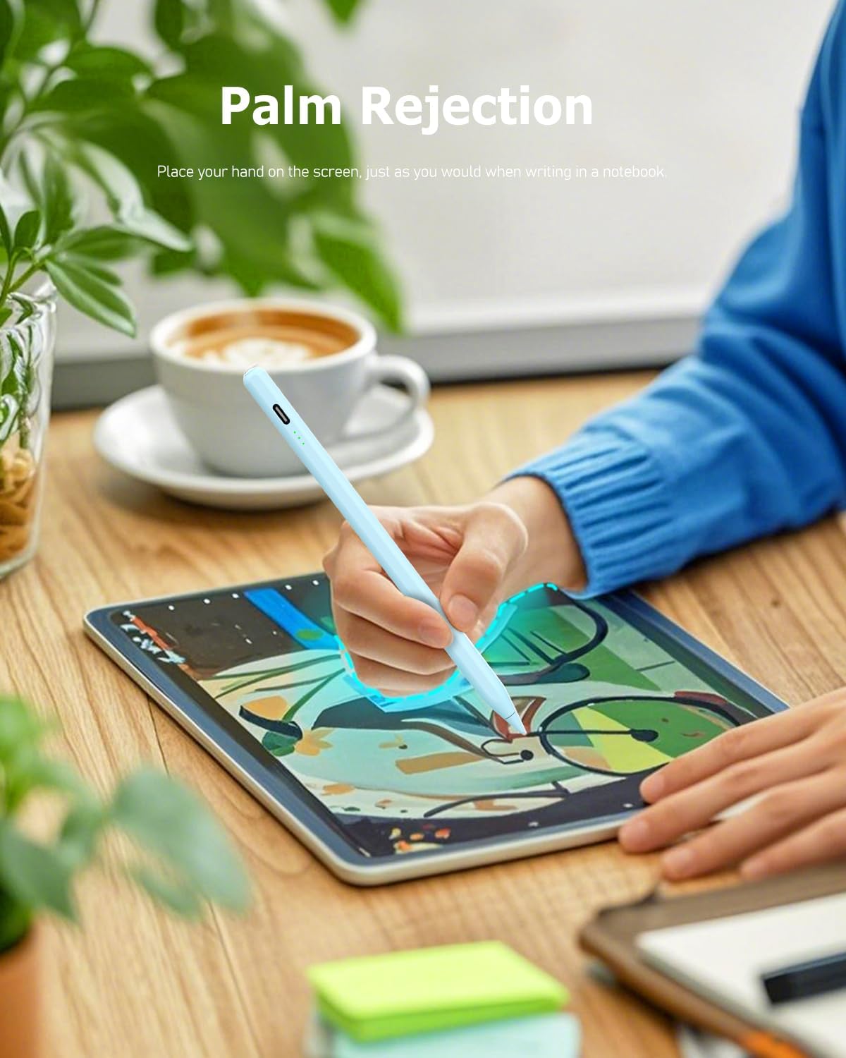 LÁPIZ STYLUS MYSTILUCK AZUL PARA IPAD PRO AIR MINI 2018-2026 - 3