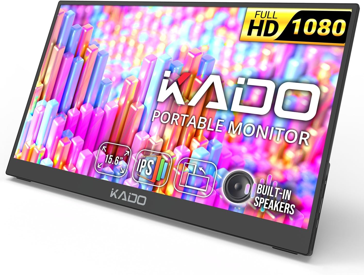 MONITOR PORTÁTIL KADO 15.6' FULL HD IPS CON SOPORTE PIVOTANTE - 1