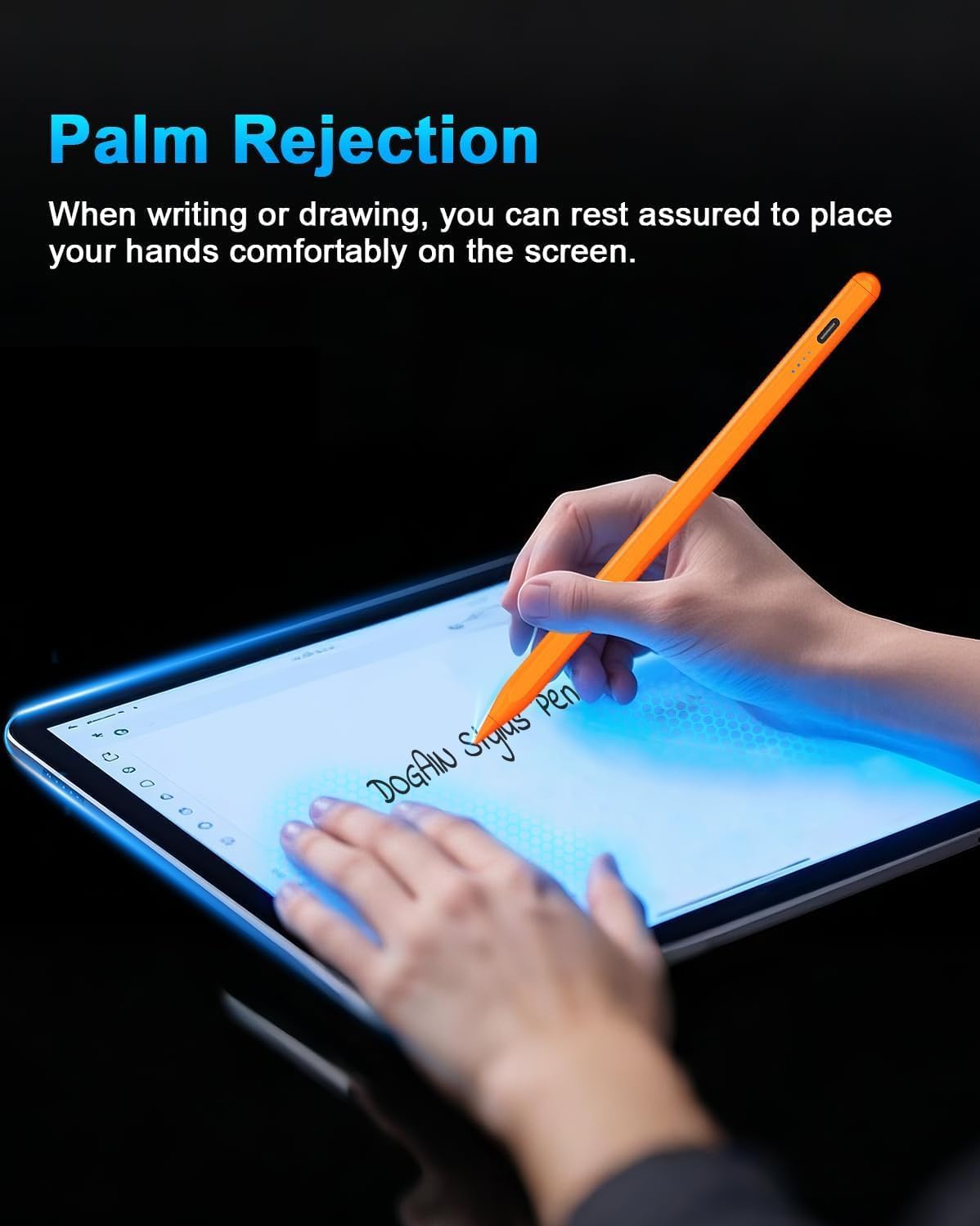 LÁPIZ STYLUS DOGAIN A8 PARA IPAD 2018-2026 NARANJA - 3