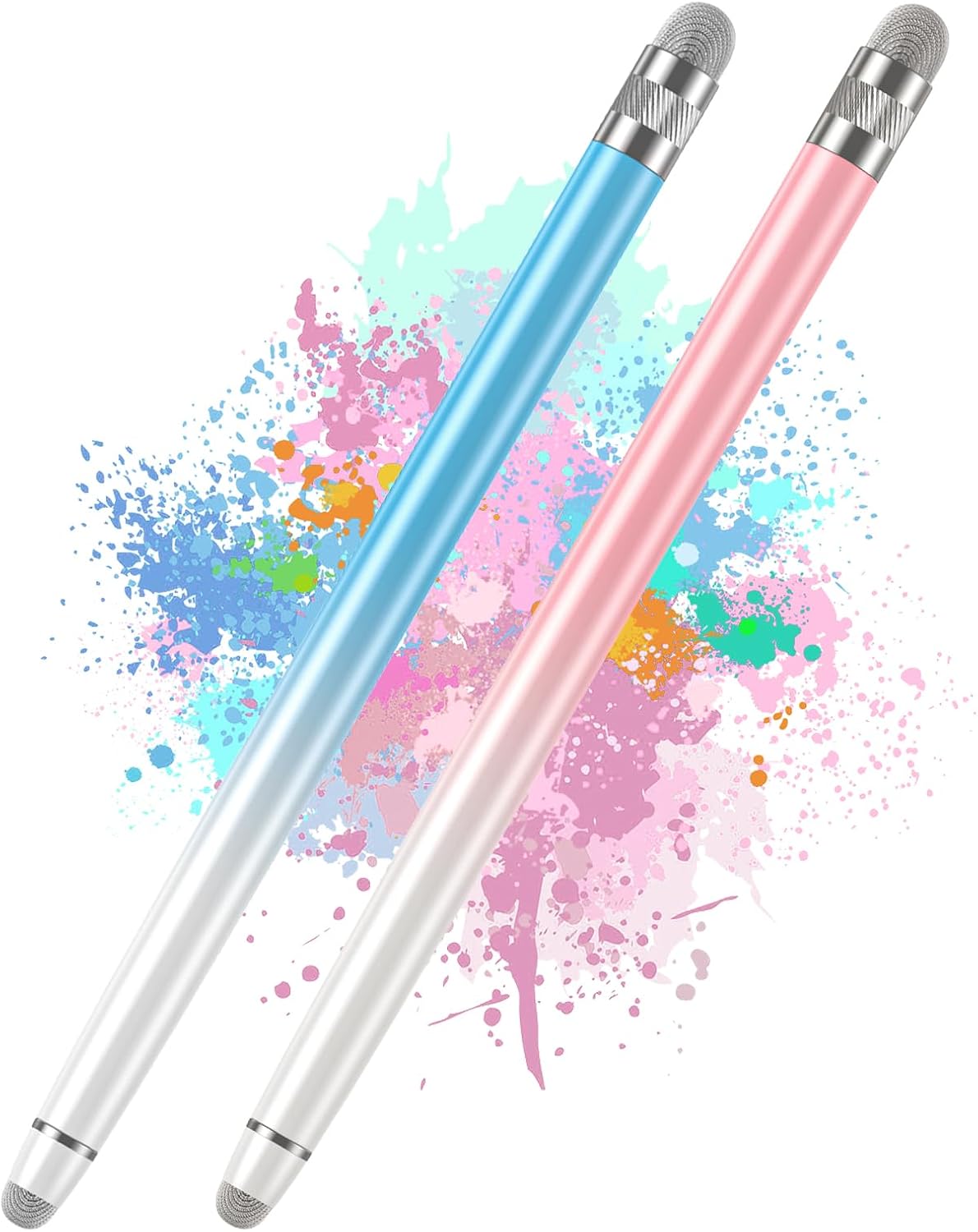 LÁPICES STYLUS BOPOMOFO 2 UNIDADES BLANCO ROSA Y BLANCO AZUL - 1