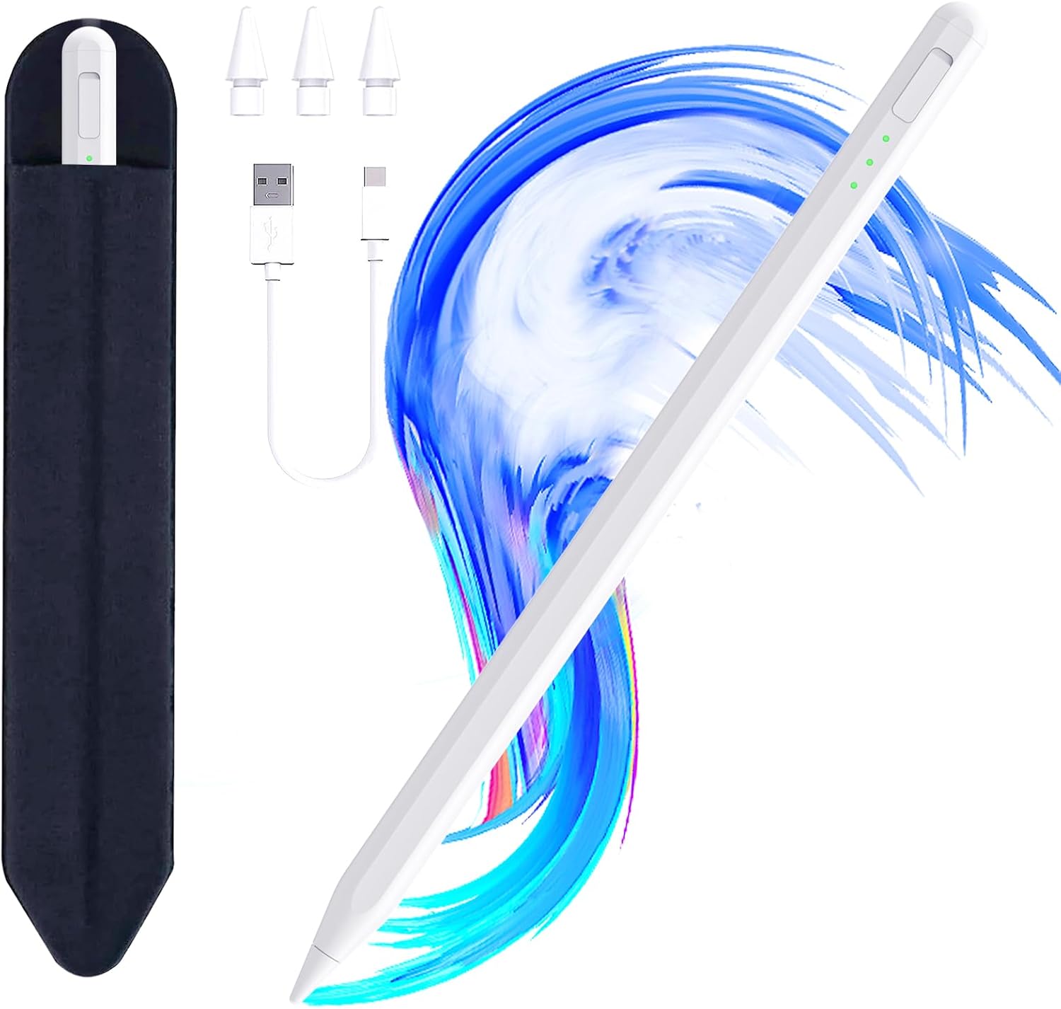 LÁPIZ STYLUS JVKZAEN PARA IPAD 11 Y 10ª GEN CON CARGA RÁPIDA Y SOPORTE PARA LÁPIZ - 1