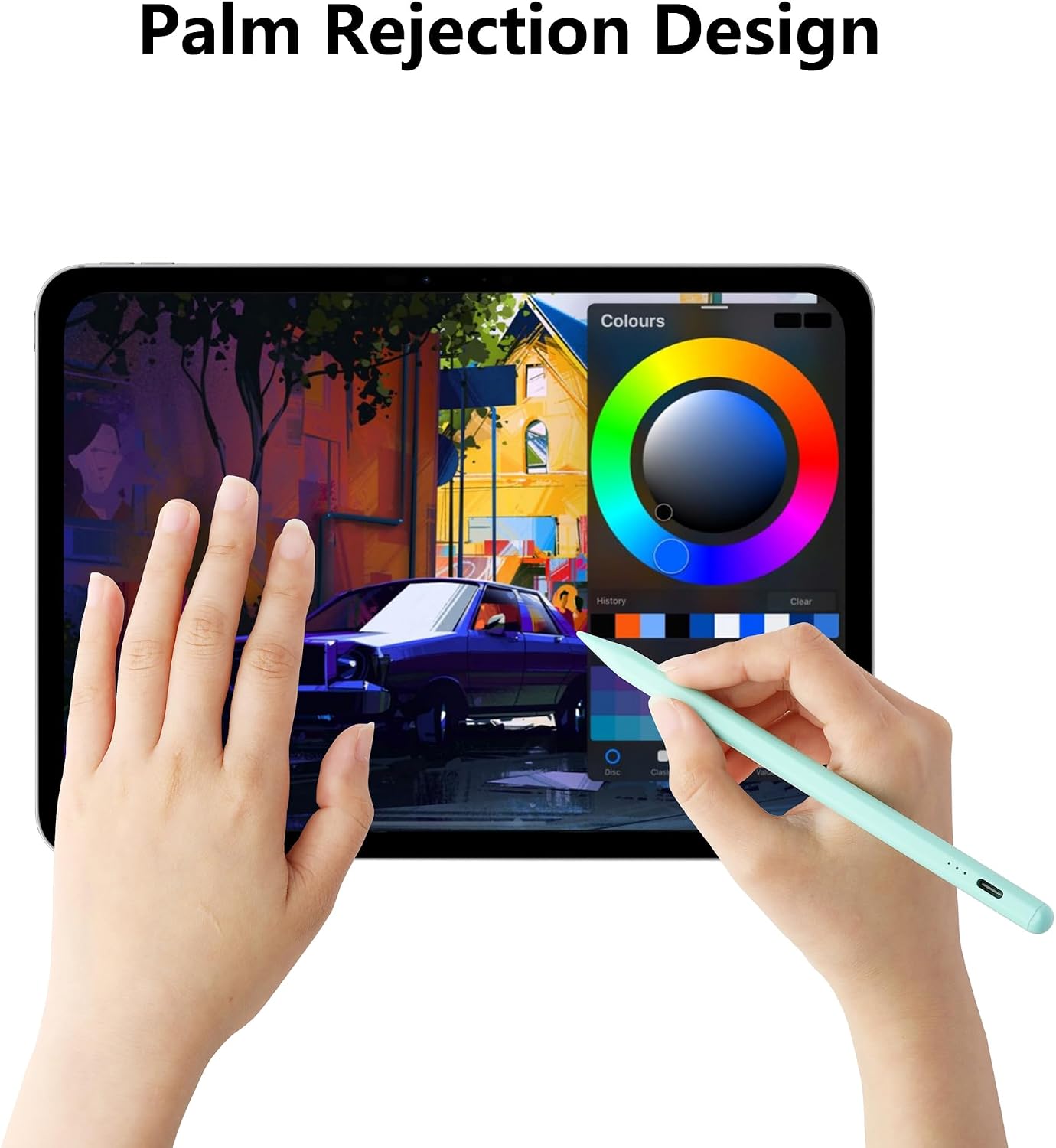 LÁPIZ STYLUS PARA IPAD WAIKTYNE COMPATIBLE CON APPLE PENCIL 1RA Y 2DA GENERACIÓN VERDE - 3