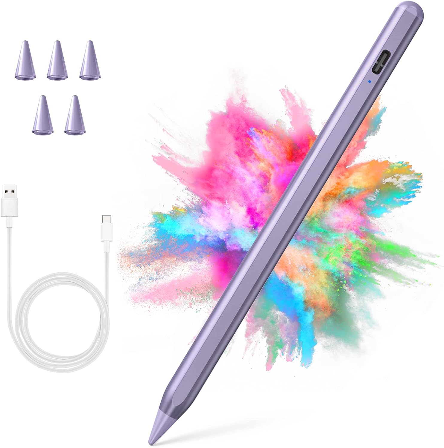 LÁPIZ STYLUS COO PARA IPAD 2018-2023 CON PALM REJECTION MORADO - 1