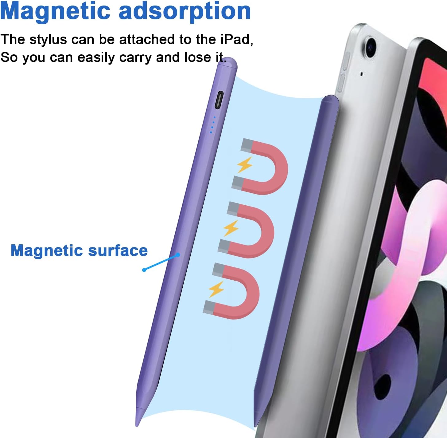LÁPIZ TÁCTIL DOGAIN A8 PARA IPAD 2018-2026 COLOR MORADO - 5