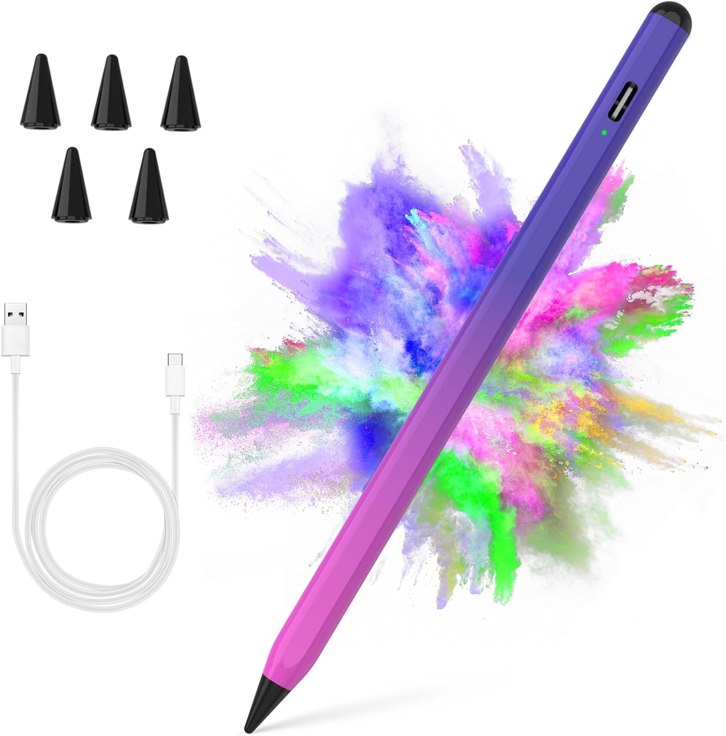 LÁPIZ STYLUS COO PARA IPAD PRO AIR MINI 2018-2024 COLOR ROJO ROSA - 1