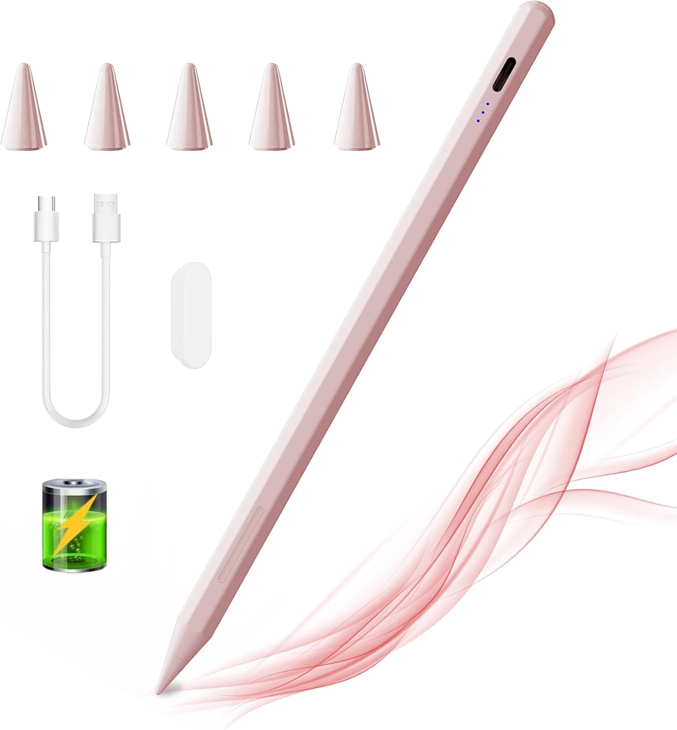 LÁPIZ STYLUS AIJUES PARA IPAD 6ª-11ª GENERACIÓN CARGA RÁPIDA Y RECHAZO DE PALMA - 1
