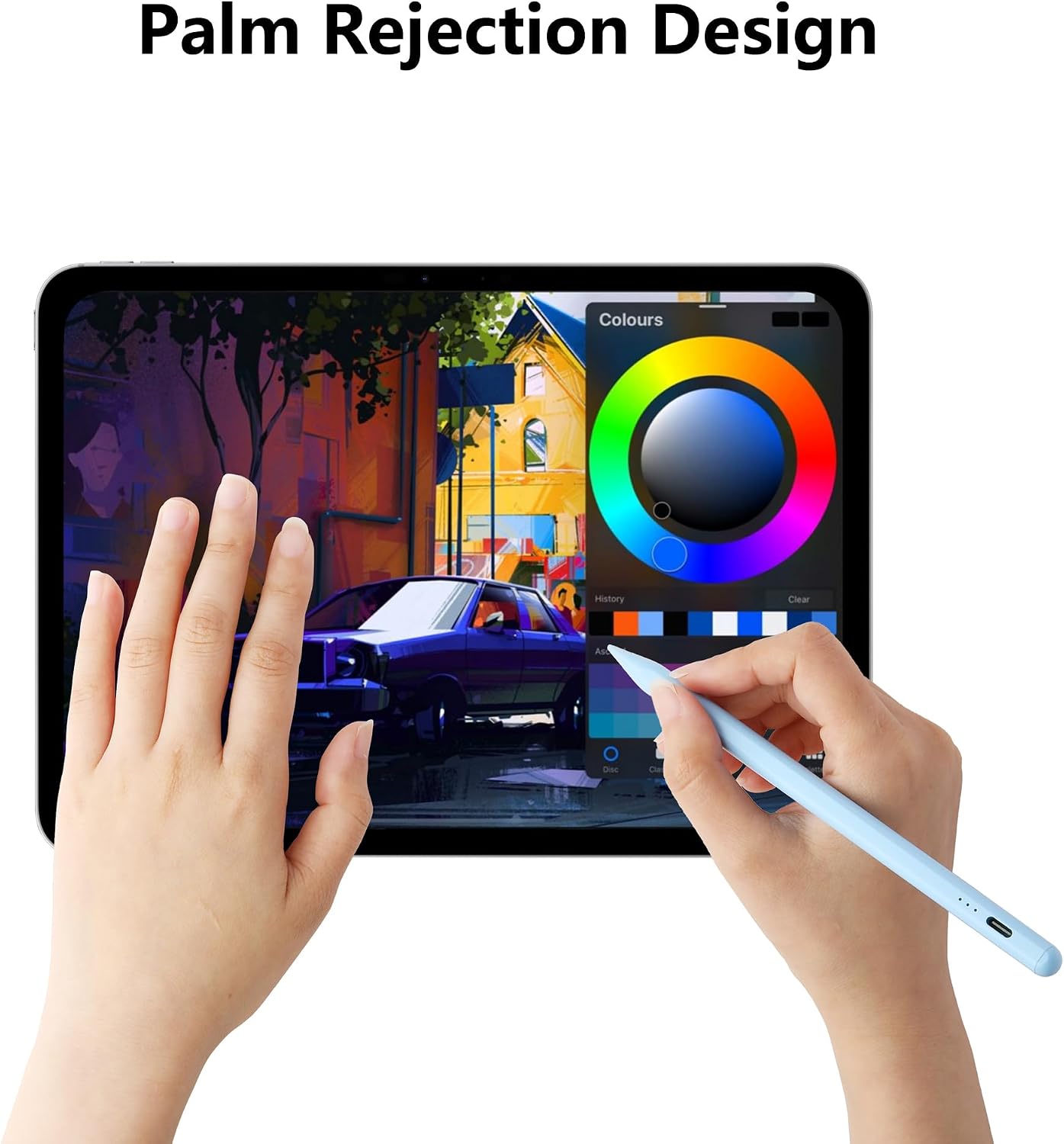 LÁPIZ STYLUS WAIKTYNE PARA IPAD 7 A 11 GENERACIÓN AZUL - 3