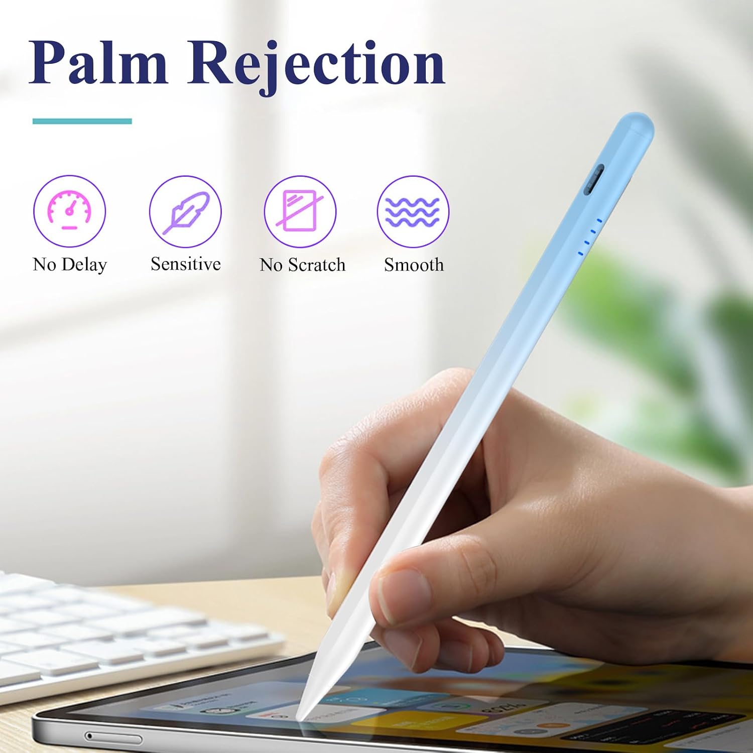 LÁPIZ STYLUS KENKOR PARA IPAD 2018-2026 CARGA RÁPIDA 20 MINUTOS - 5
