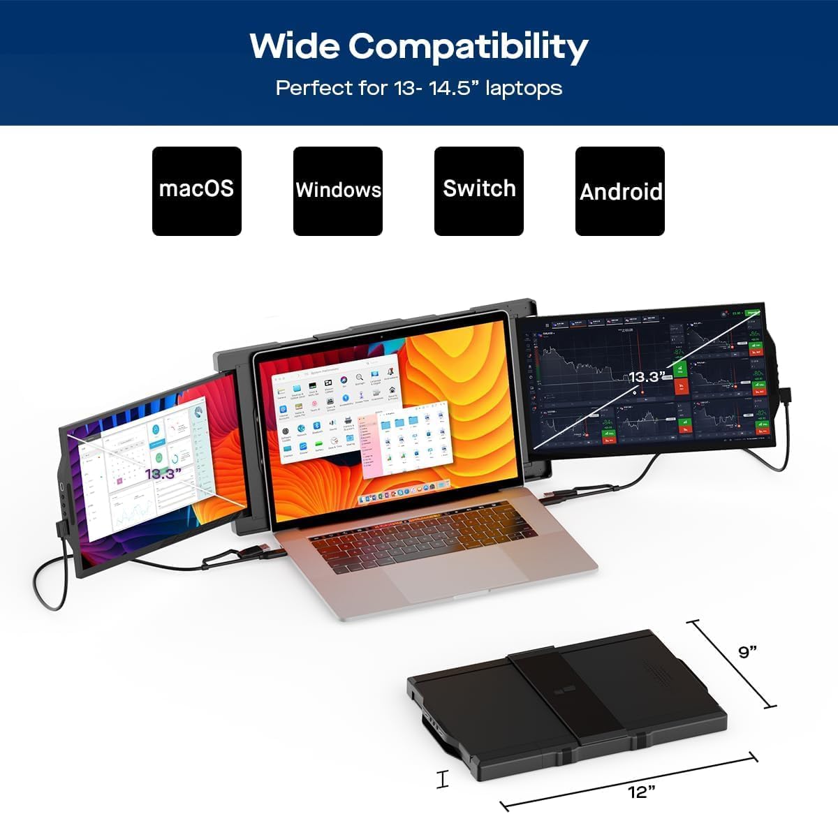 MONITOR PORTÁTIL TRIO 3 PRO 14.1' 1400P MOBILE PIXELS - 3