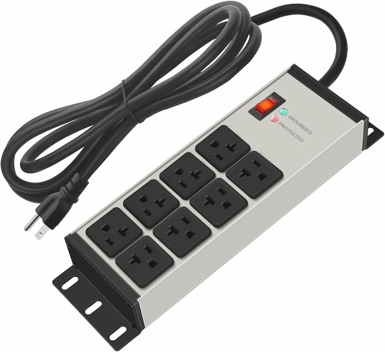 REGLETA ELÉCTRICA CCCEI 12 GAUGE 8 TOMAS GRIS 1.8 M - 1