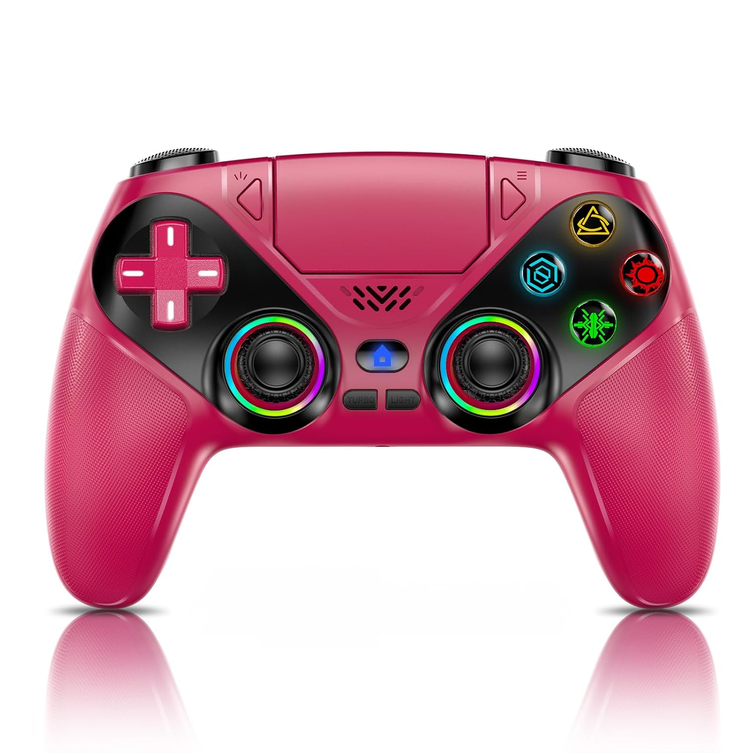 CONTROL INALÁMBRICO LED GAMROMBO PARA PS5 MAROON - 1