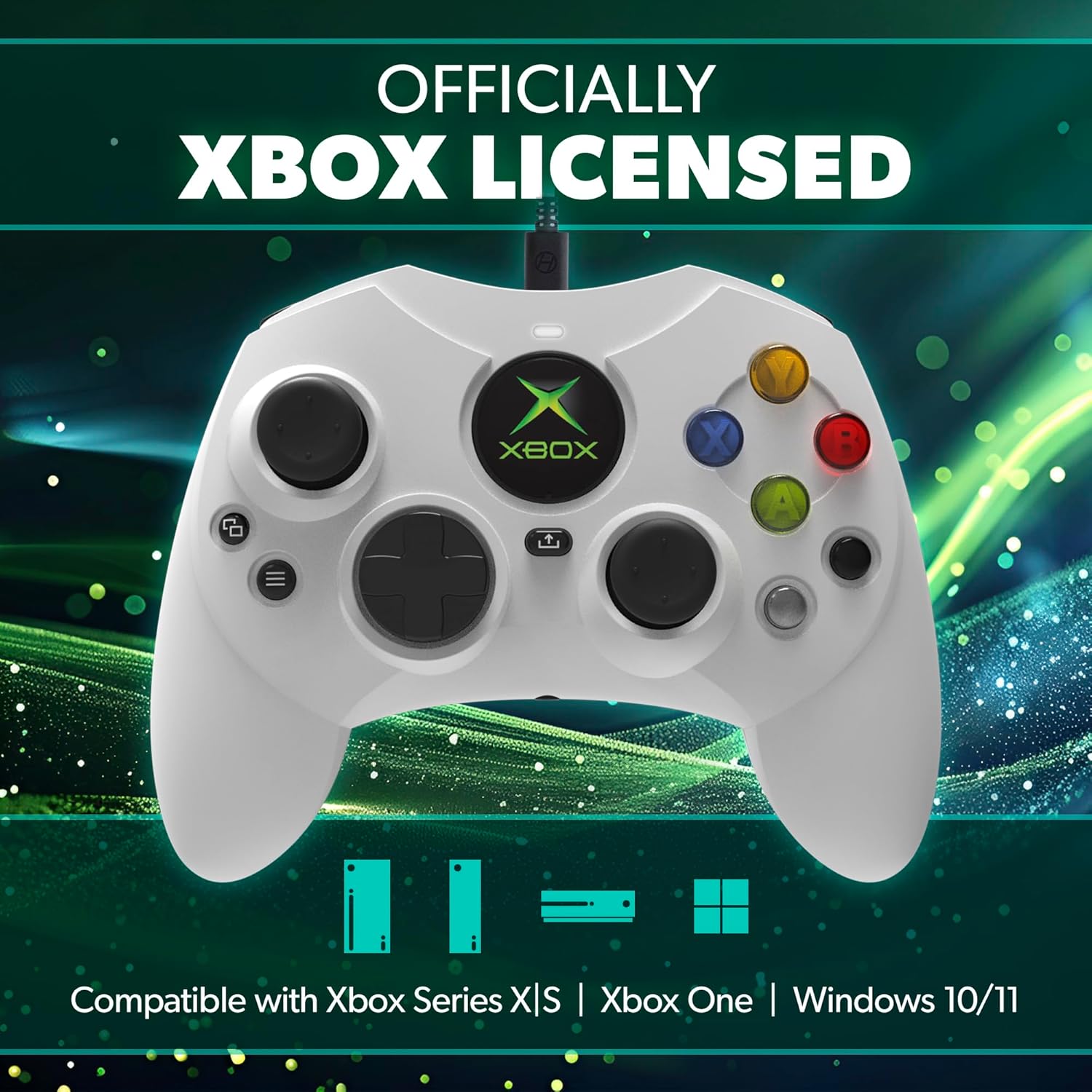 MANDO HYPERKIN DUCHESS CON CABLE PARA XBOX SERIES X|S, XBOX ONE Y PC, BLANCO - 2