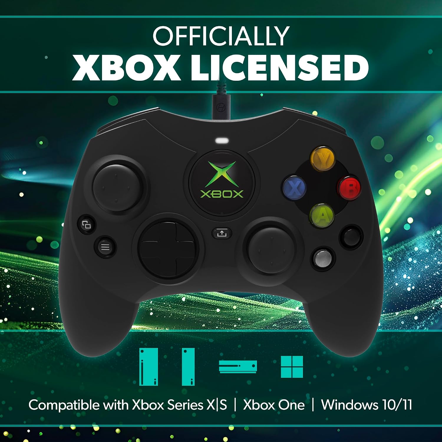MANDO HYPERKIN DUCHESS CON CABLE PARA XBOX SERIES X|S, XBOX ONE Y PC, NEGRO - 2