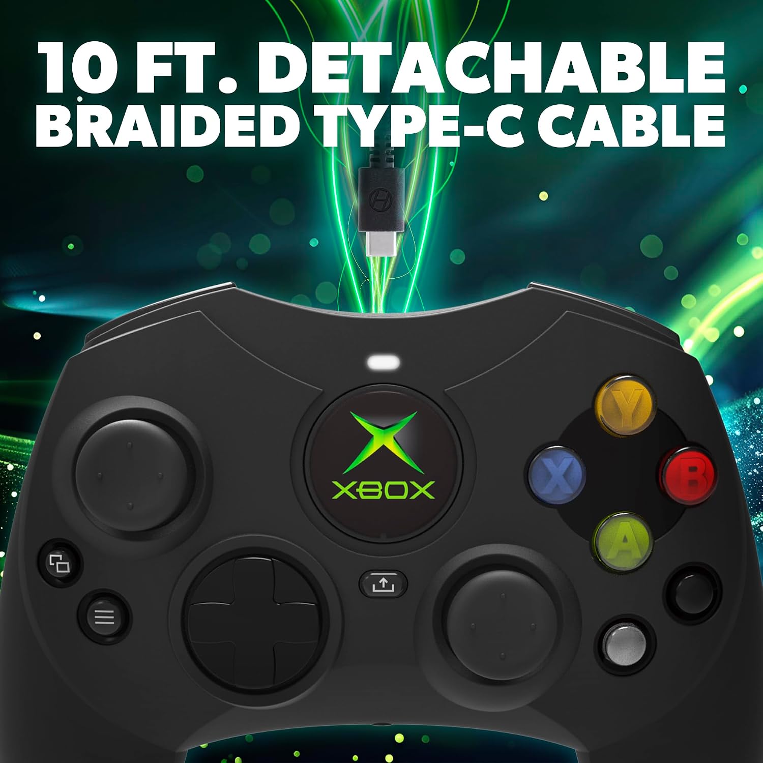 MANDO HYPERKIN DUCHESS CON CABLE PARA XBOX SERIES X|S, XBOX ONE Y PC, NEGRO - 5