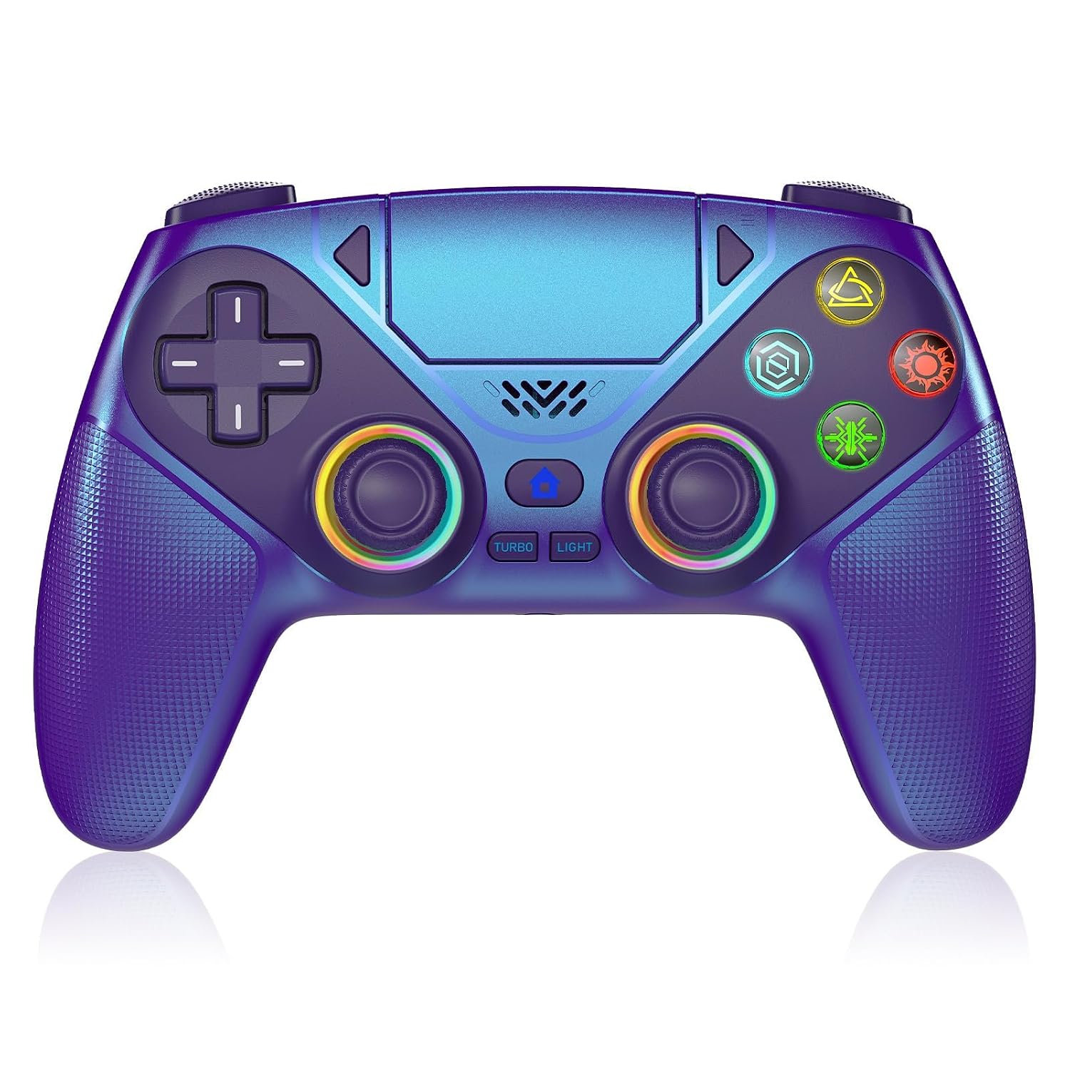 CONTROL INALÁMBRICO GAMROMBO RGB PARA PS5 Y PC - 1