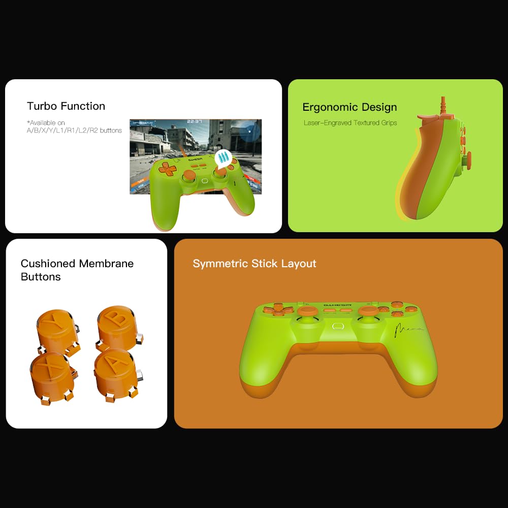 MANDO GAMESIR TEGENARIA LITE CON CABLE PARA SWITCH, ANDROID, IOS, PC Y STEAM DISEÑO RETRO 90S - 4
