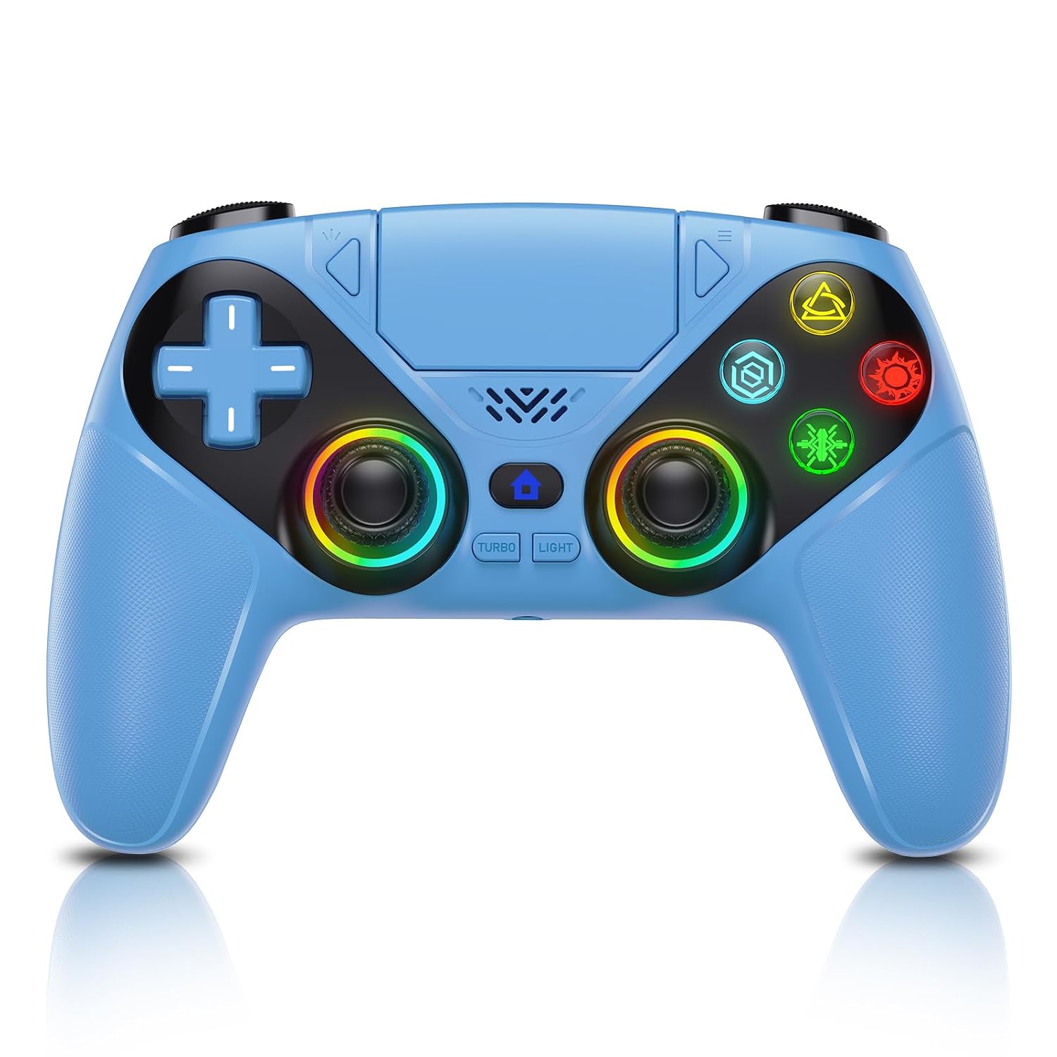 MANDO INALÁMBRICO GAMROMBO LED PARA PS5 CON VIBRACIÓN DUAL Y CONTROL DE MOVIMIENTO - 1