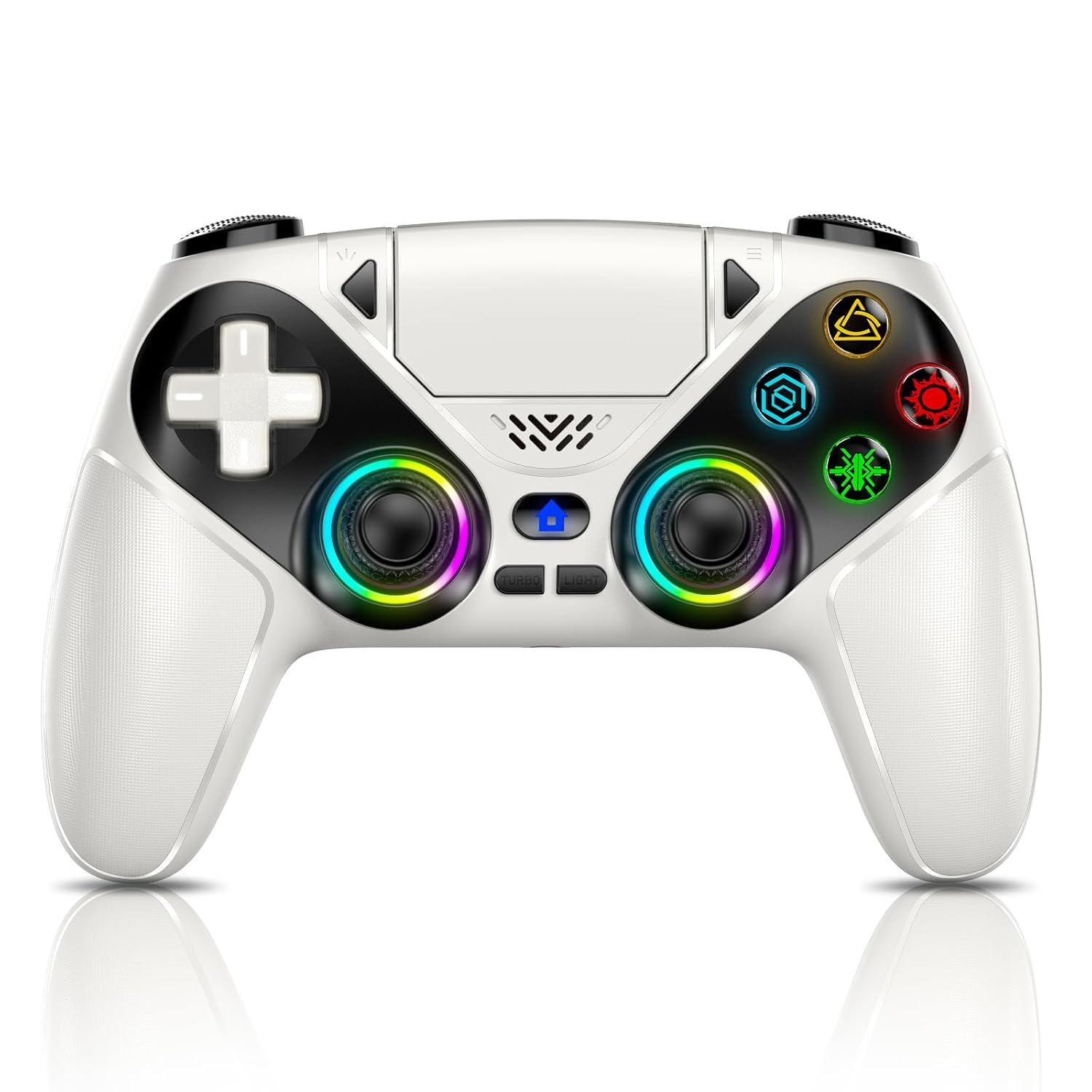 MANDO INALÁMBRICO GAMROMBO LED PARA PS5 BLANCO - 1