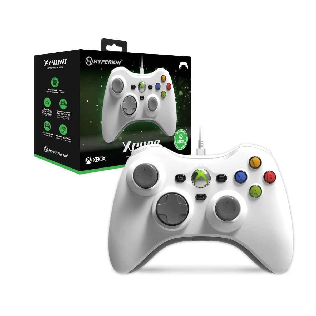 MANDO HYPERKIN XENON CON CABLE PARA XBOX ONE/SERIES X|S Y PC WINDOWS 10|11, BLANCO - 5