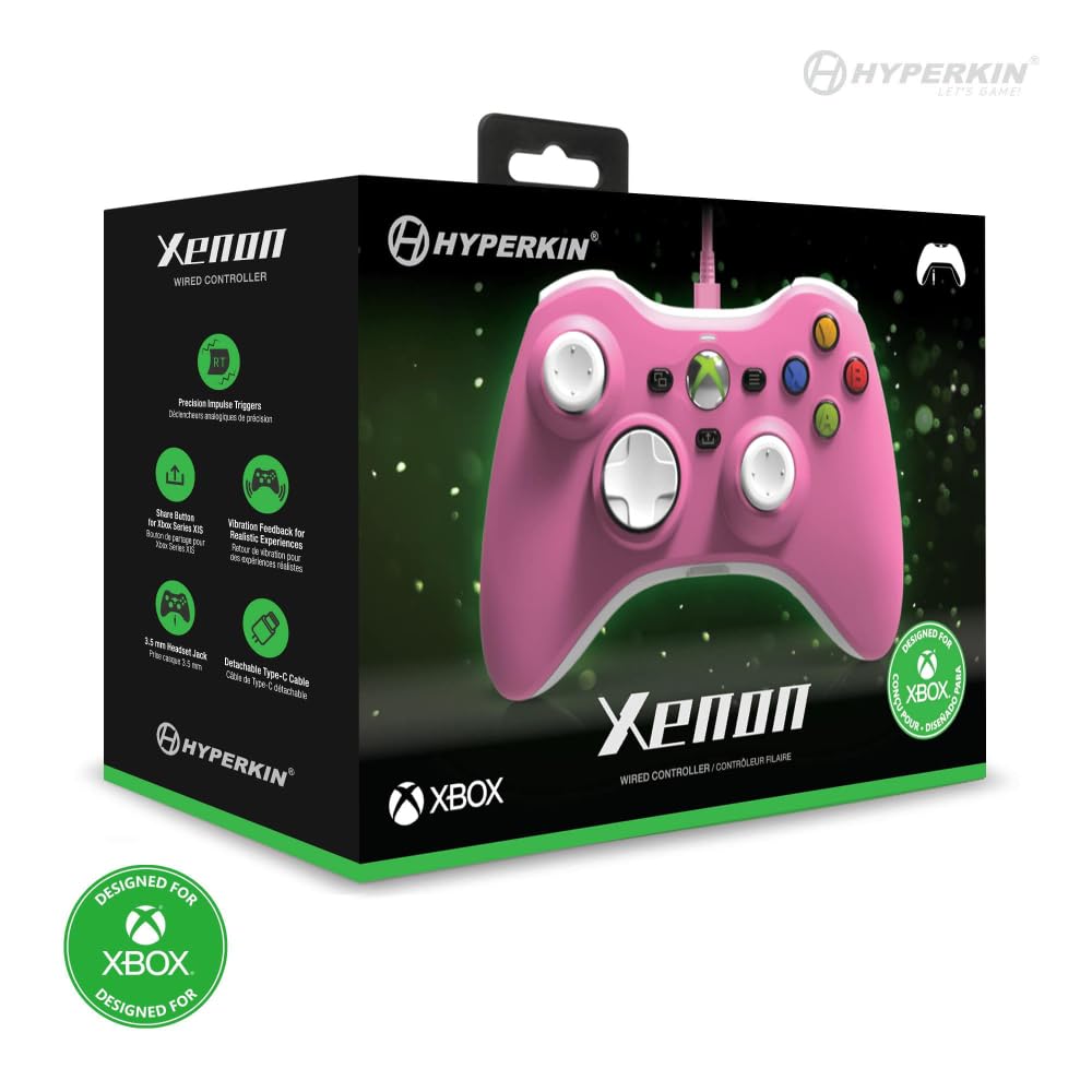 MANDO HYPERKIN XENON CON CABLE ROSADO - 5