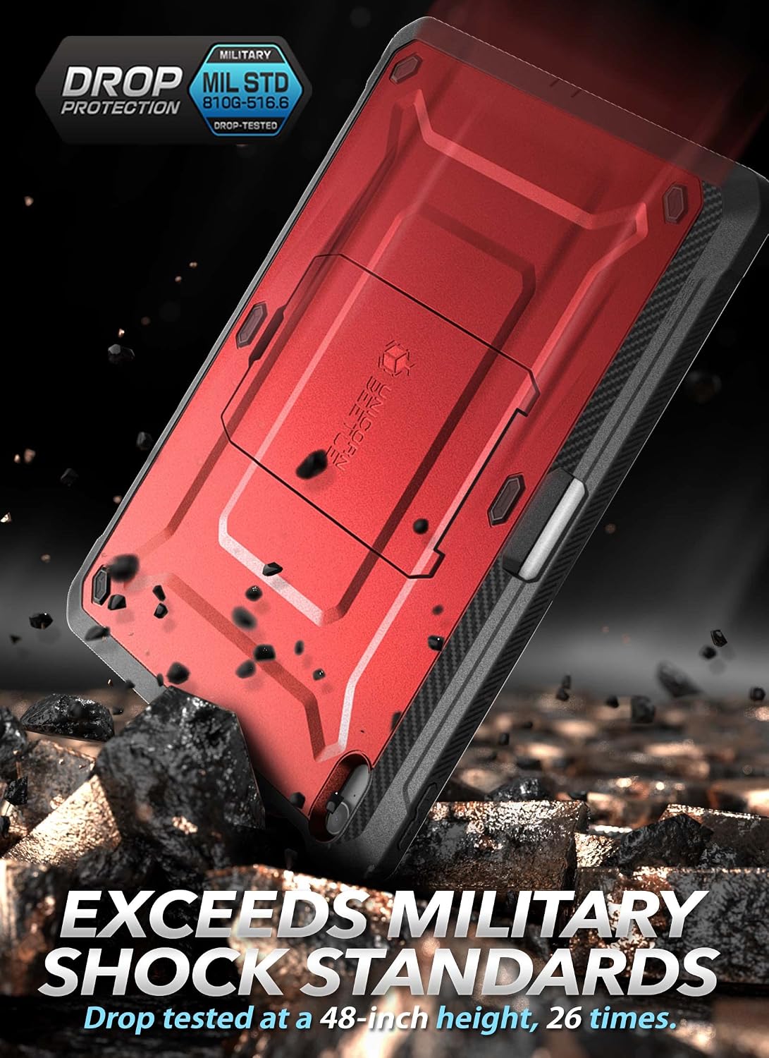 FUNDA PARA IPAD SUPCASE 11' 11ª GEN A16 2025 CON PROTECTOR DE PANTALLA ROJO - 2