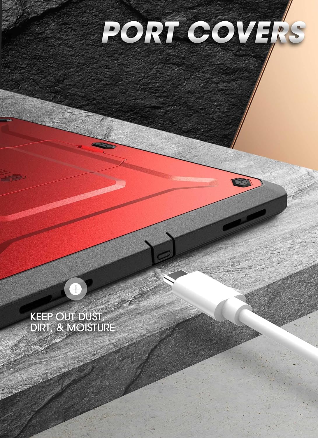 FUNDA PARA IPAD SUPCASE 11' 11ª GEN A16 2025 CON PROTECTOR DE PANTALLA ROJO - 4