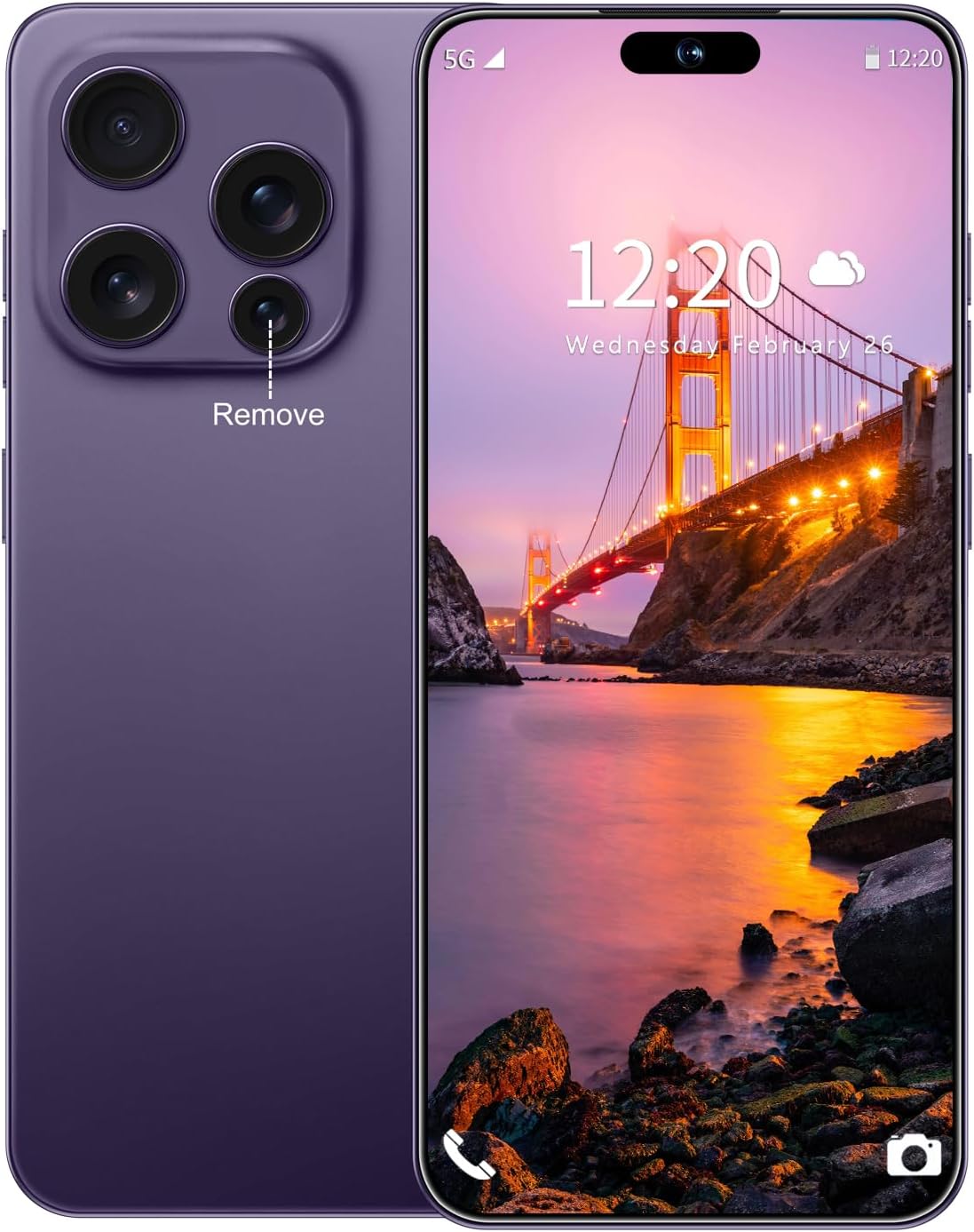 SMARTPHONE HUNESS I16 PM 16GB+1TB DEEP PURPLE - 1
