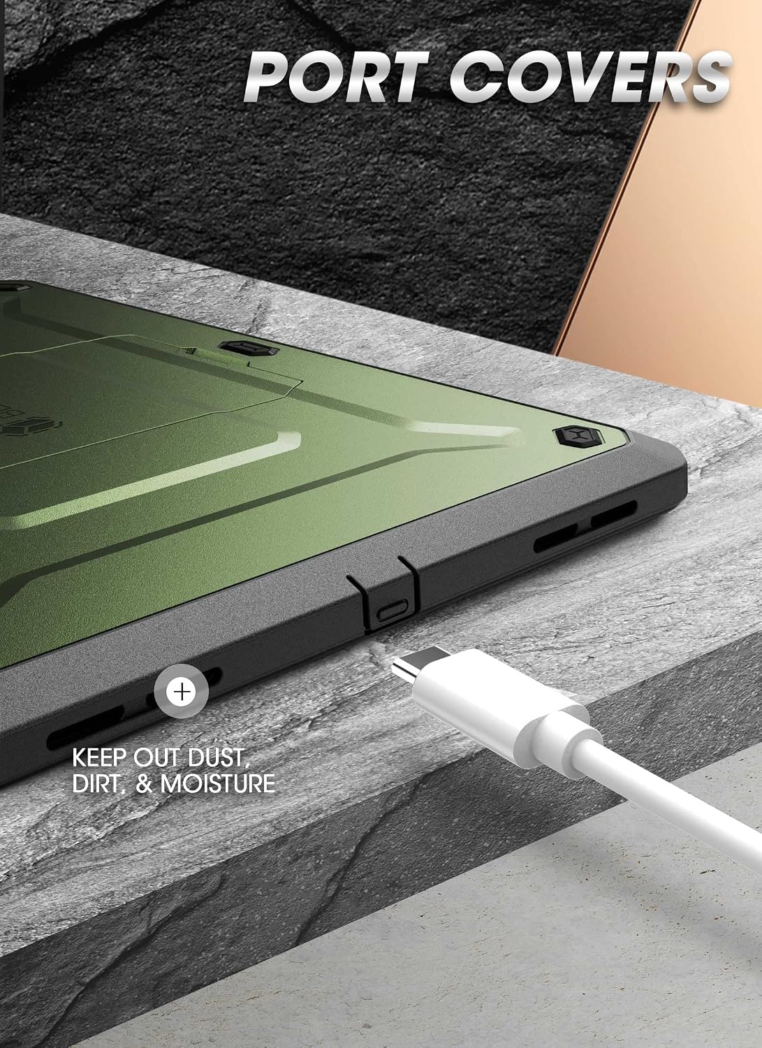 FUNDA SUPCASE PARA IPAD 11TH GEN A16 11' 2025 CON PROTECTOR DE PANTALLA VERDE - 4