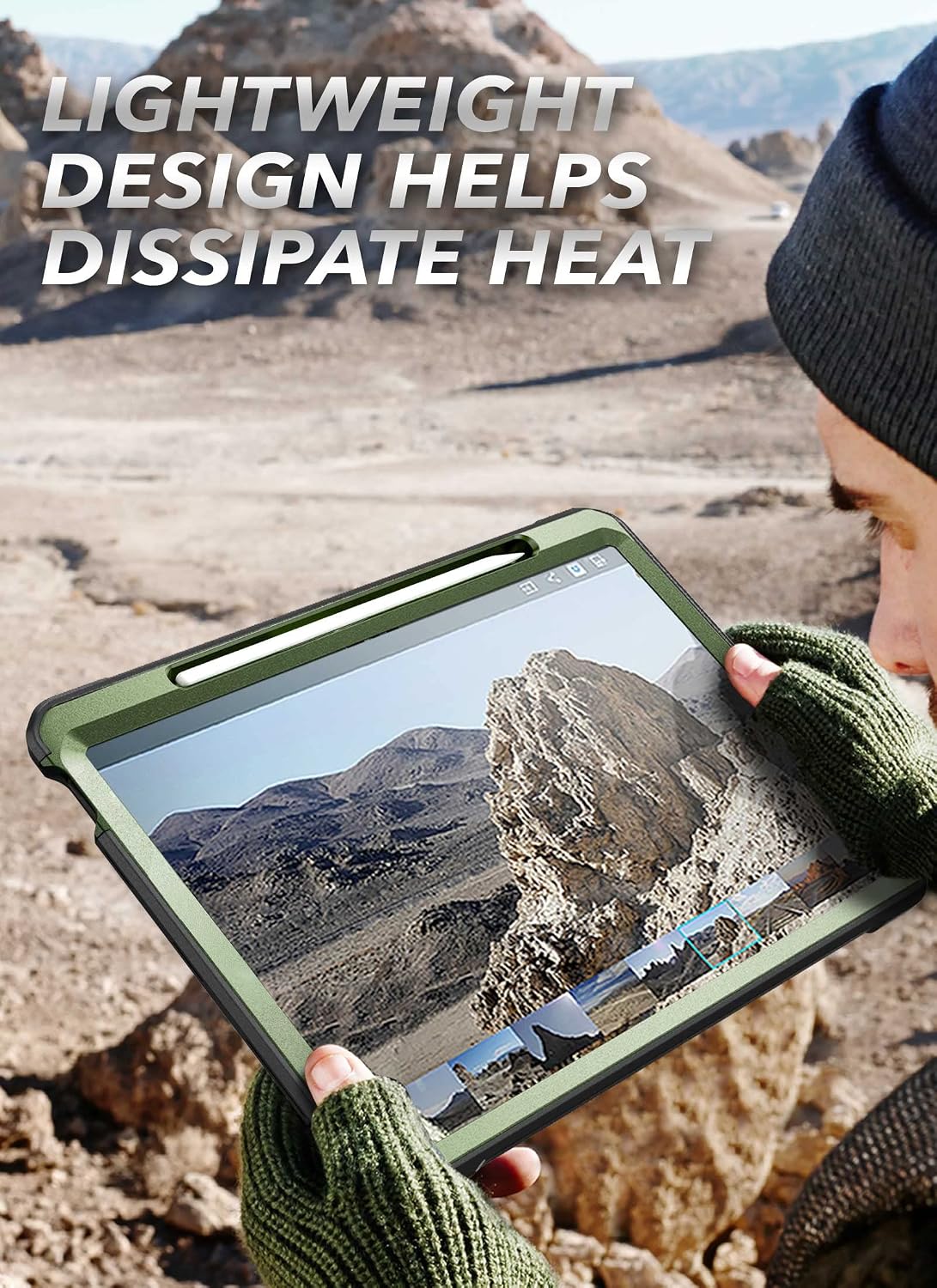 FUNDA SUPCASE PARA IPAD 11TH GEN A16 11' 2025 CON PROTECTOR DE PANTALLA VERDE - 5
