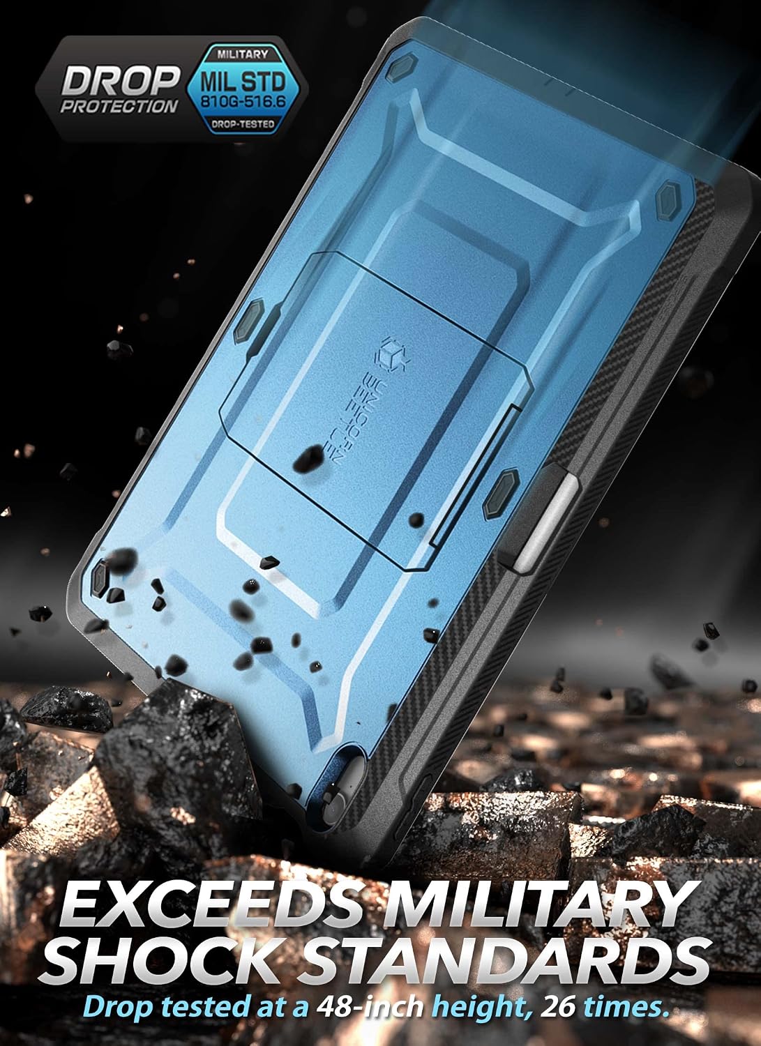 FUNDA PARA IPAD SUPCASE 11' 11ª GEN A16 2025 CON PROTECTOR DE PANTALLA AZUL - 2