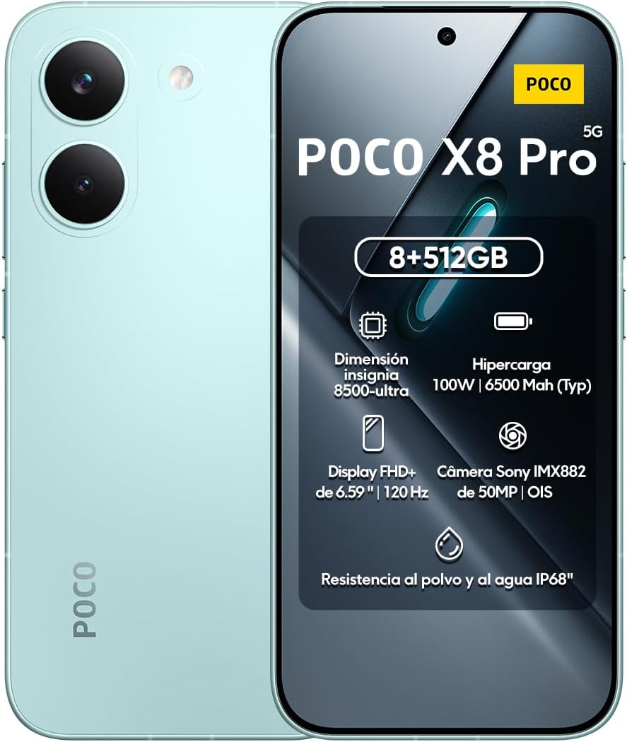 SMARTPHONE XIAOMI POCO X8 PRO 5G 256GB 8GB MINT GREEN - 1