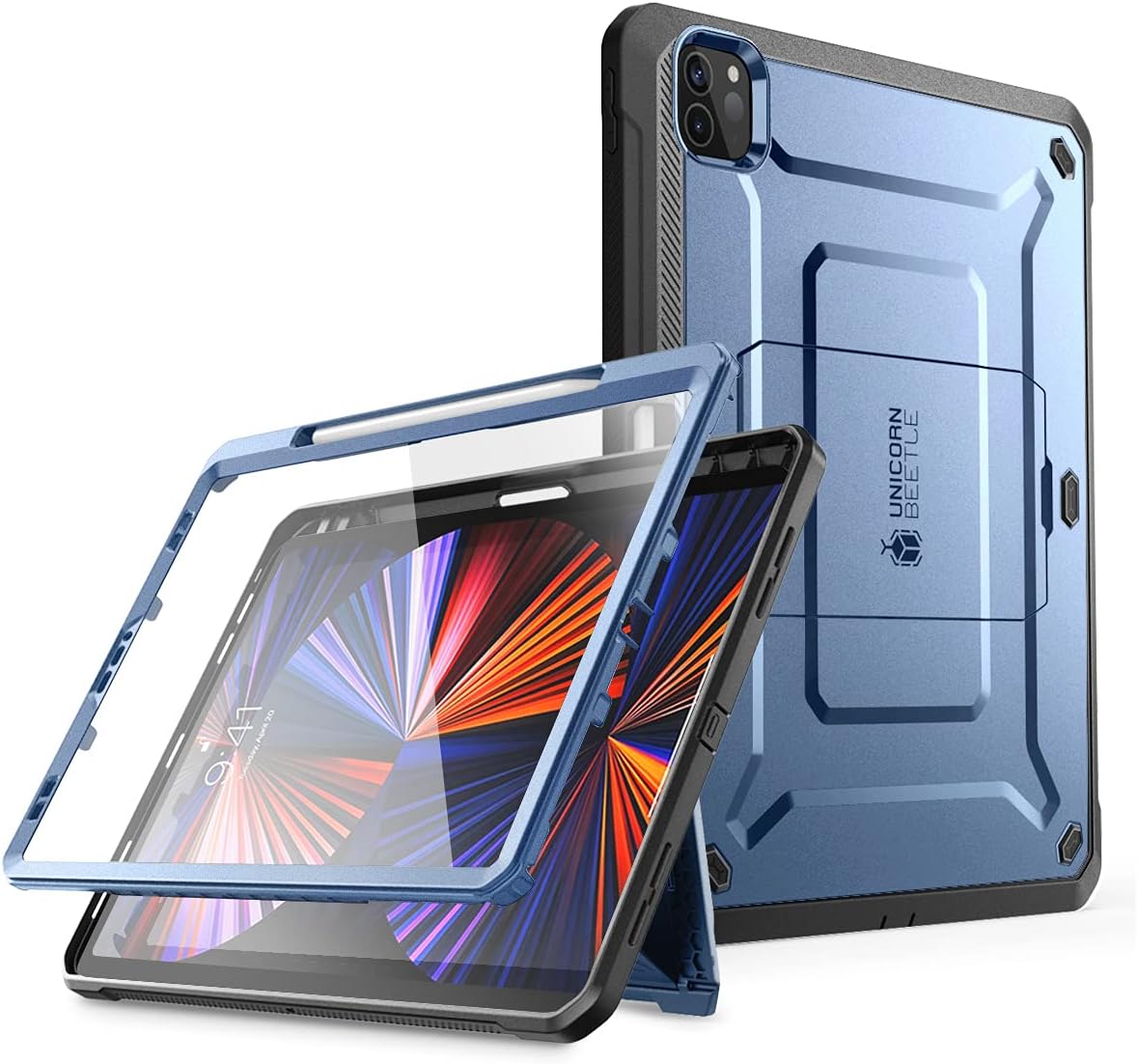 FUNDA PARA IPAD PRO 12.9 SUPCASE UB PRO 2022/2021/2020 CON SOPORTE PARA APPLE PENCIL AZUL - 1