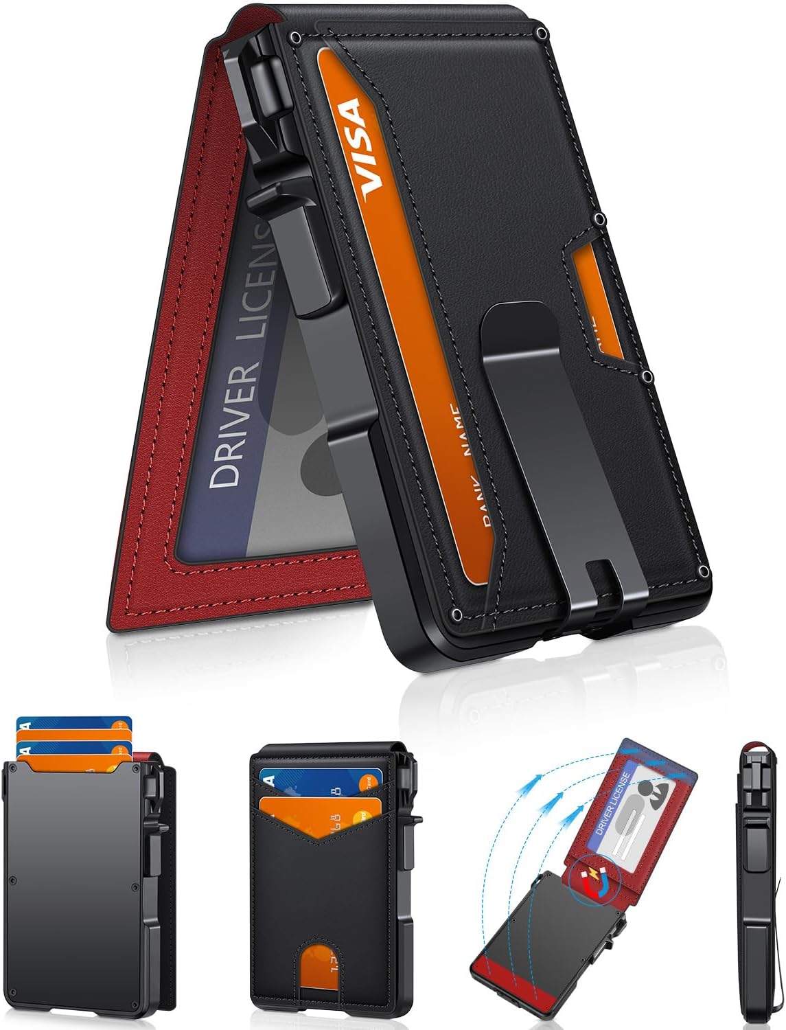 BILLETERA PARA HOMBRE ZALVEX MINIMALISTA 9-13 TARJETAS BLOQUEO RFID - 1