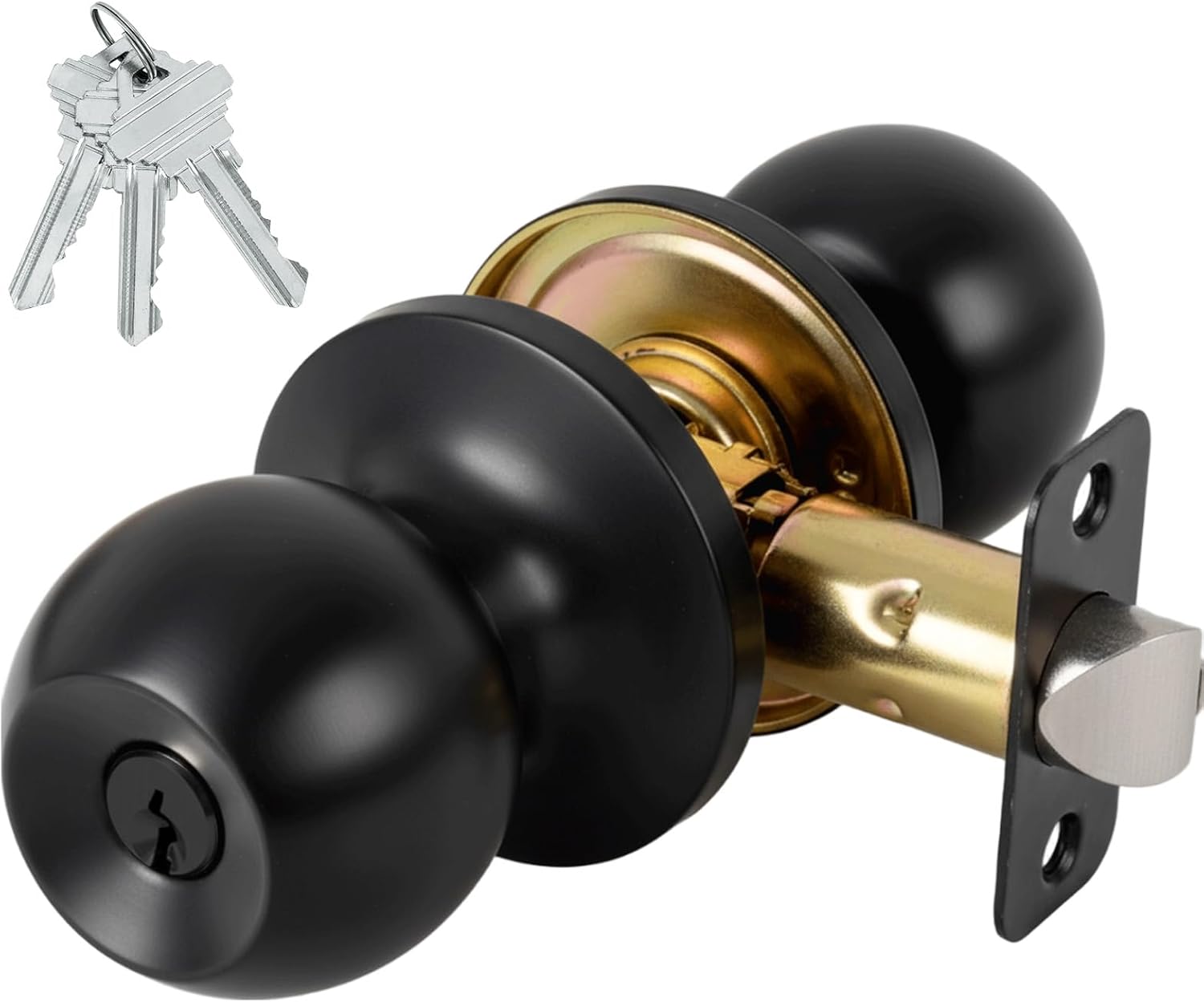 MANIJA PARA PUERTA CON LLAVE RAFECIEE ACABADO NEGRO MATE - 1
