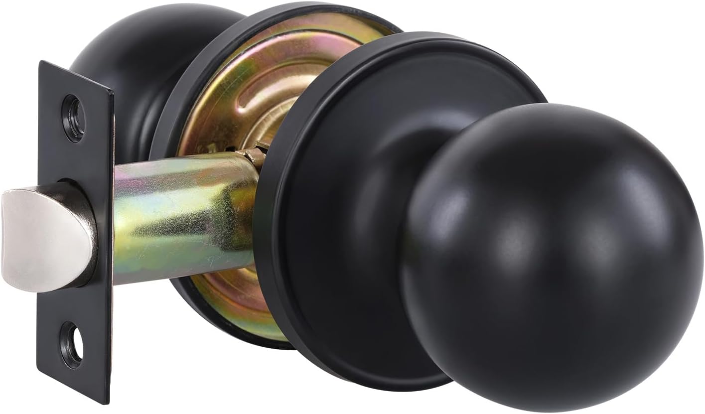 MANIJA PARA PUERTA LANWANDENG MODELO PASSAGE SIN LLAVE ACABADO NEGRO MATE - 1